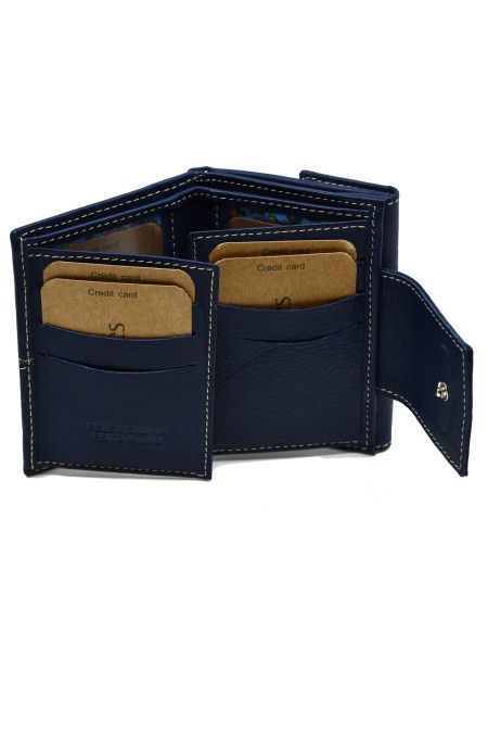 Carteira pequena em pele