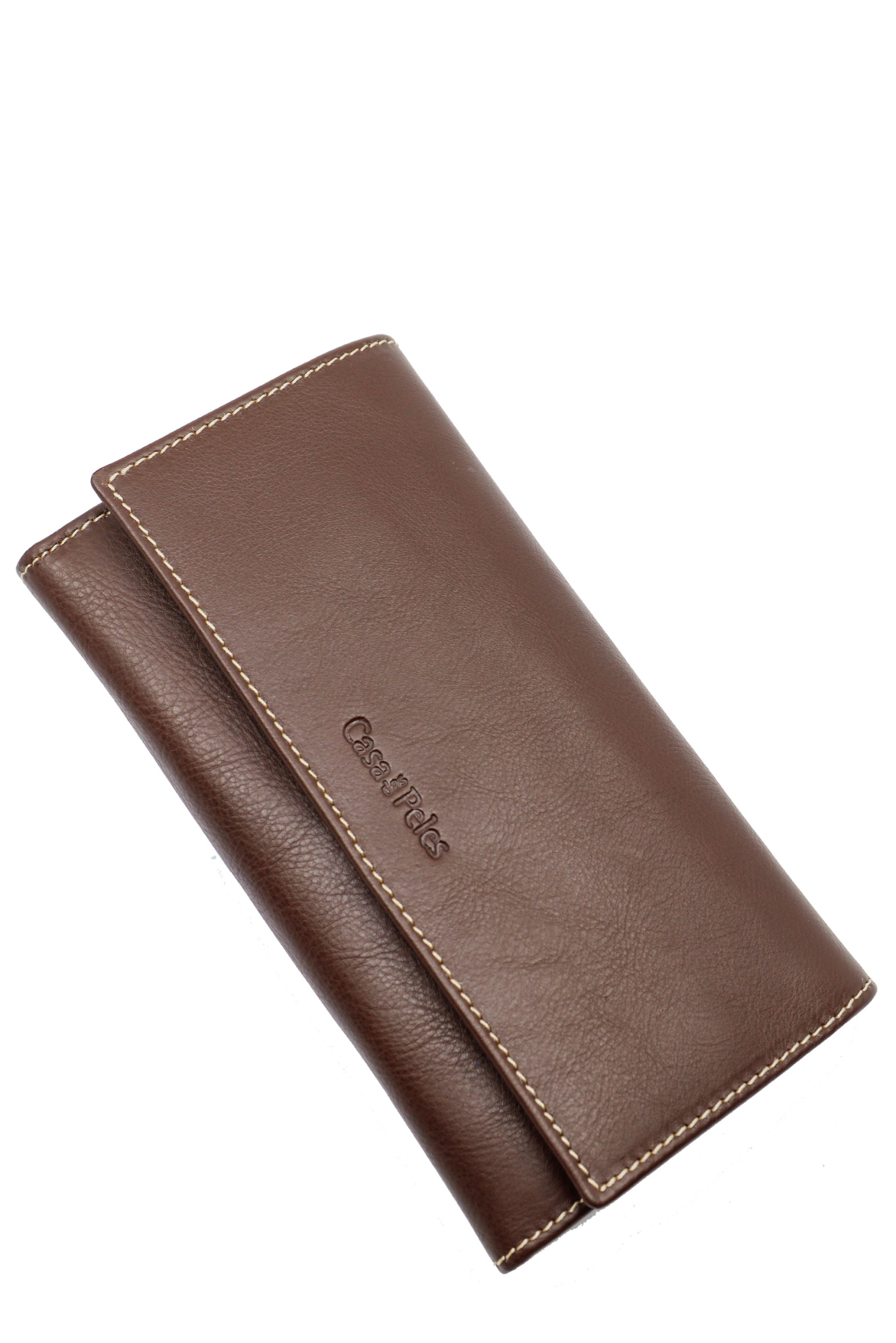 Carteira envelope em pele