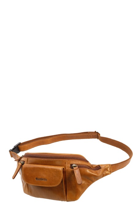 Bolsa de cintura em pele