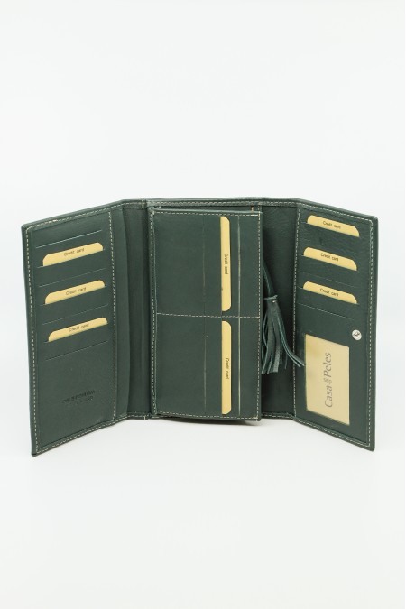 Carteira envelope em pele