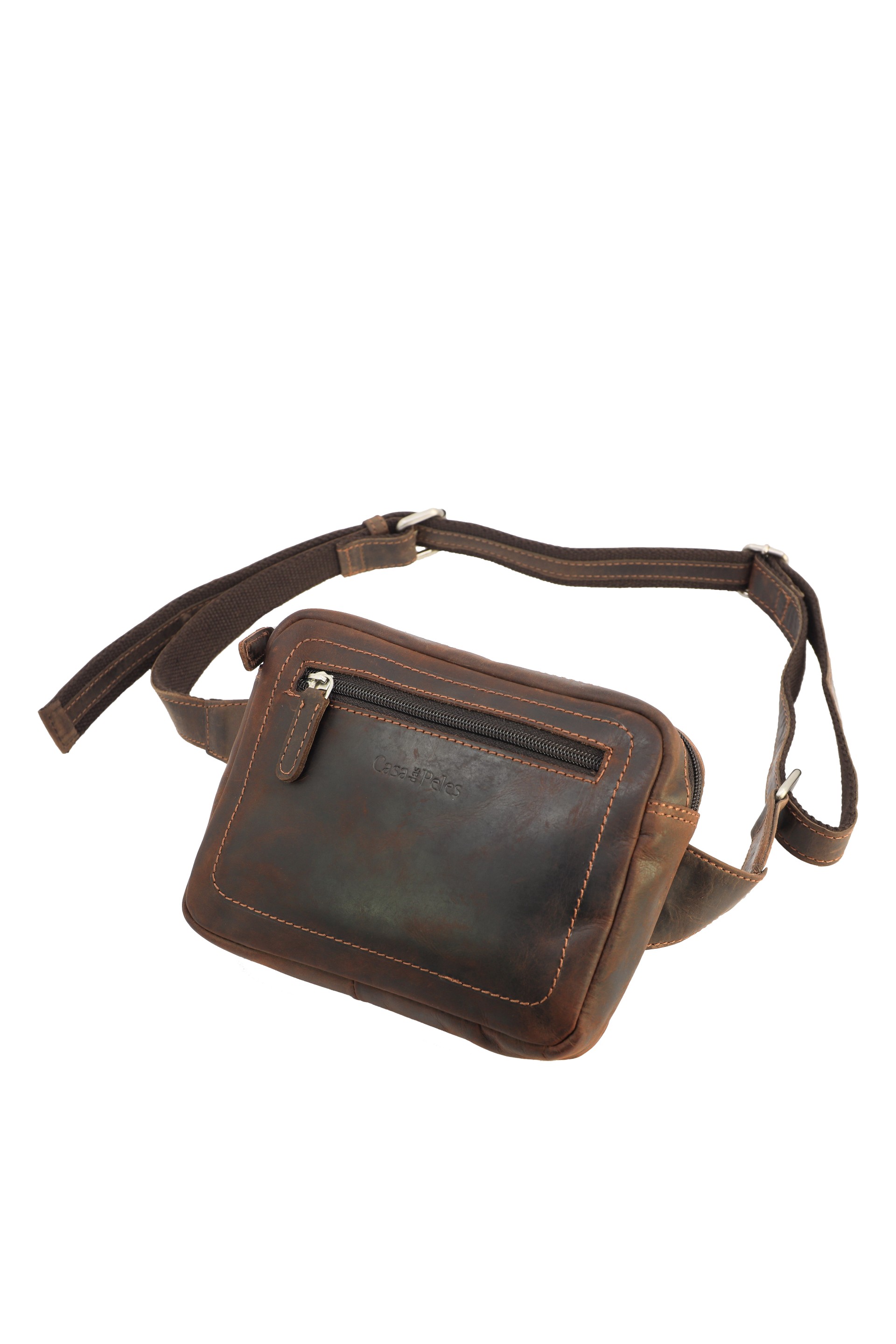 Bolsa de cintura em pele