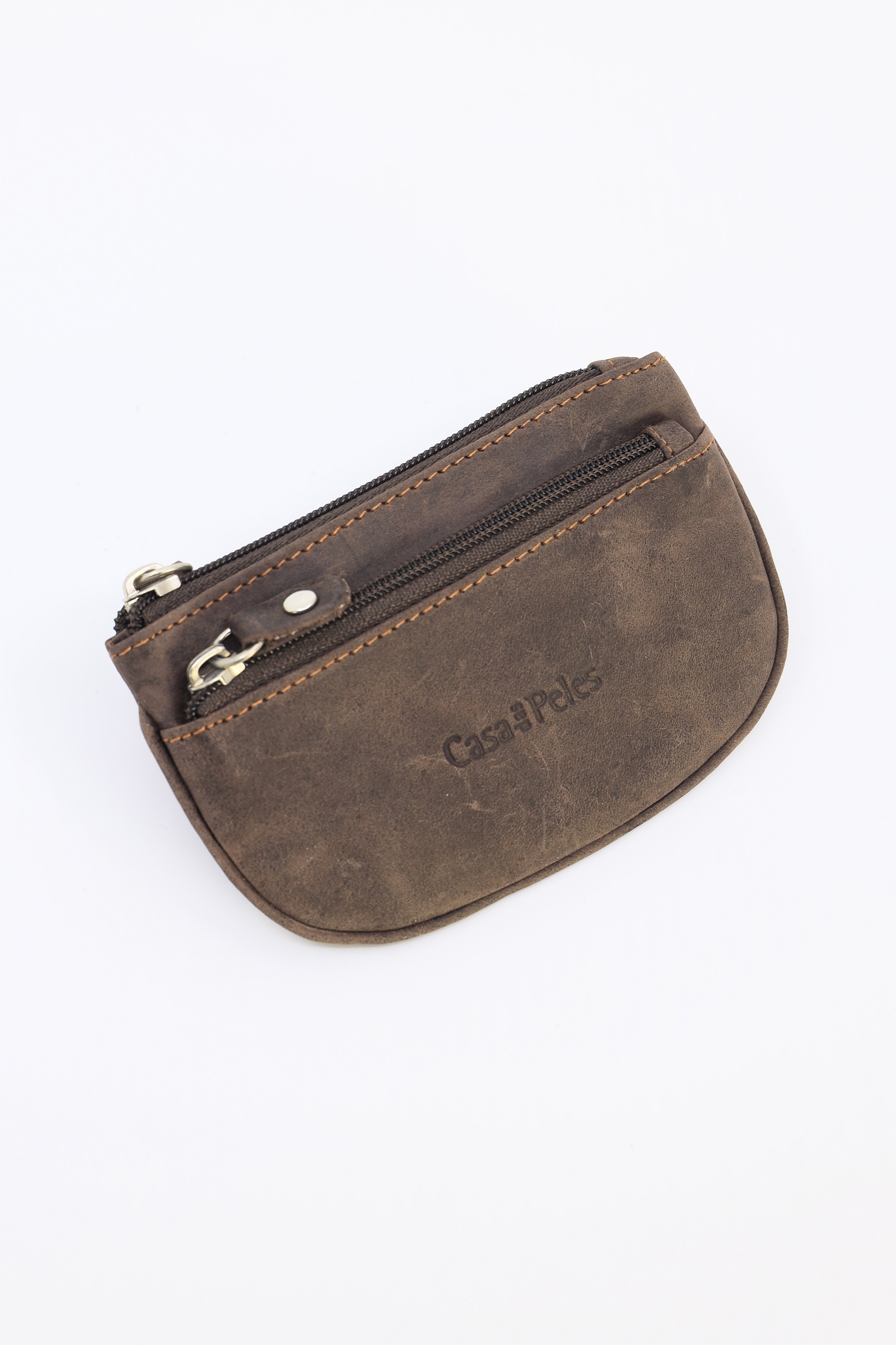 Porta-moedas em pele