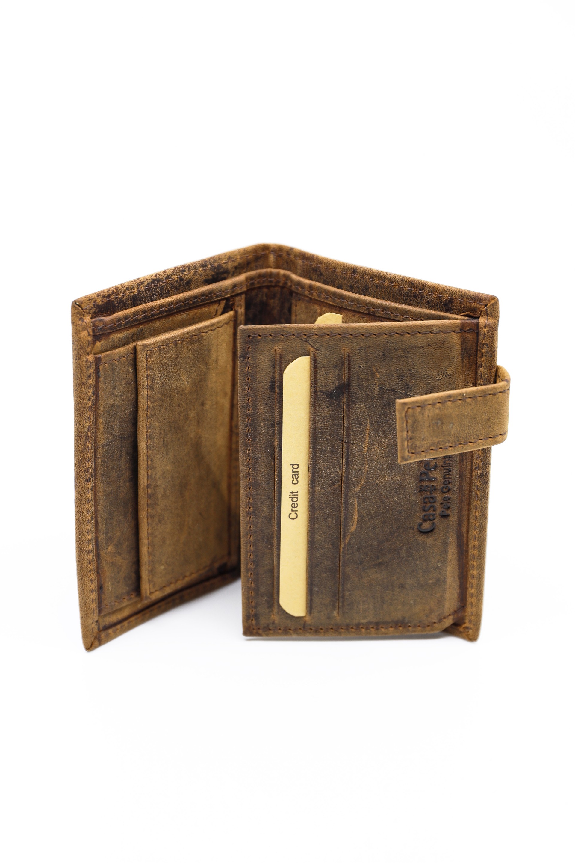 Porta-cartões em pele