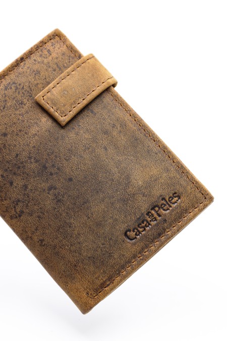 Porta-cartes em pele