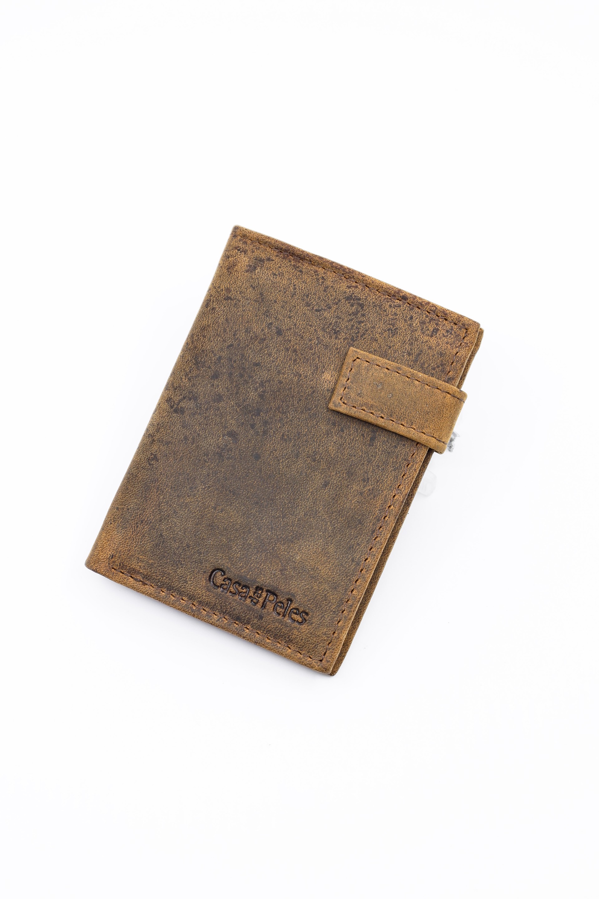 Porta-cartões em pele