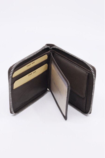 Carteira em pele c/ fecho