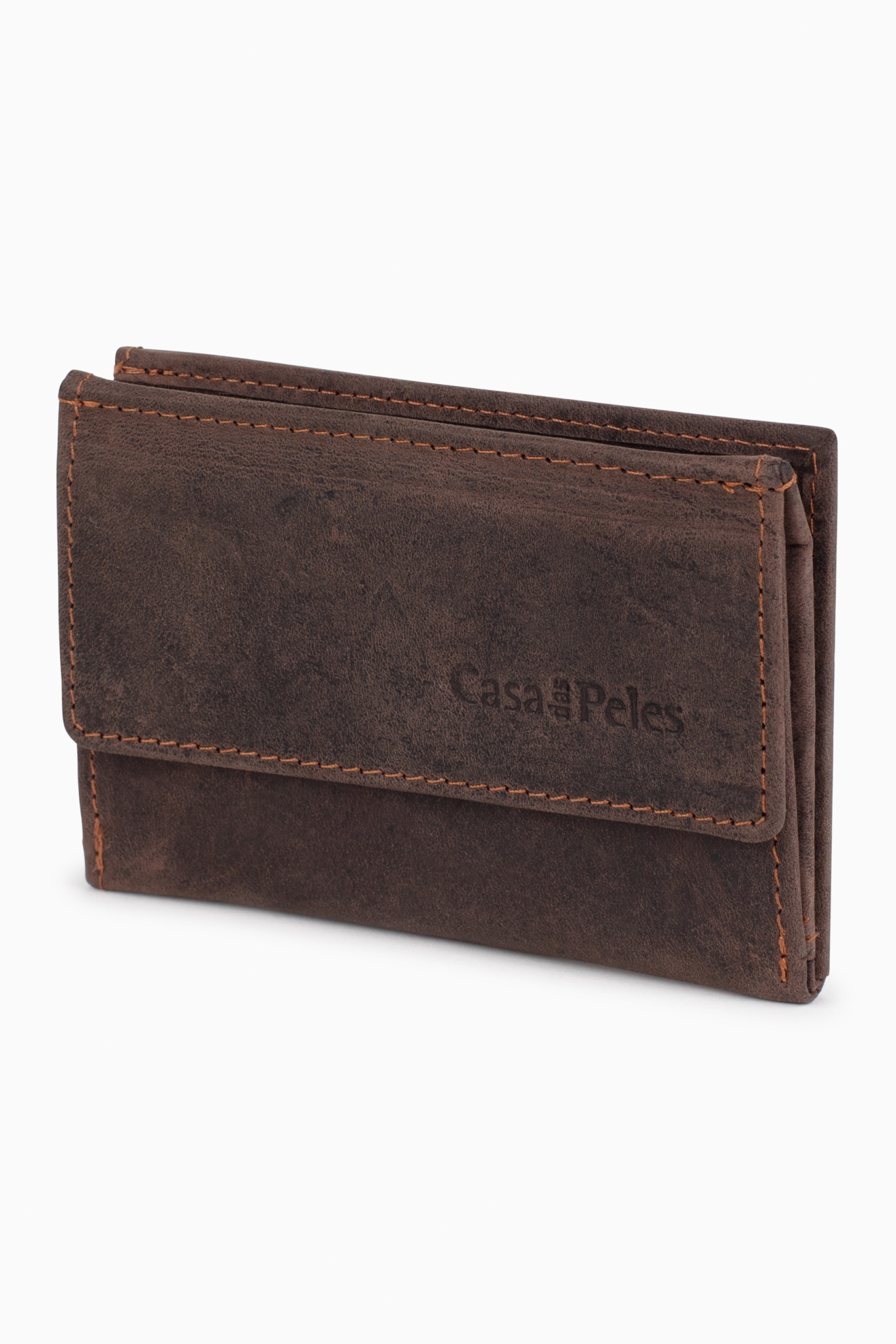 Porta-cartões em pele