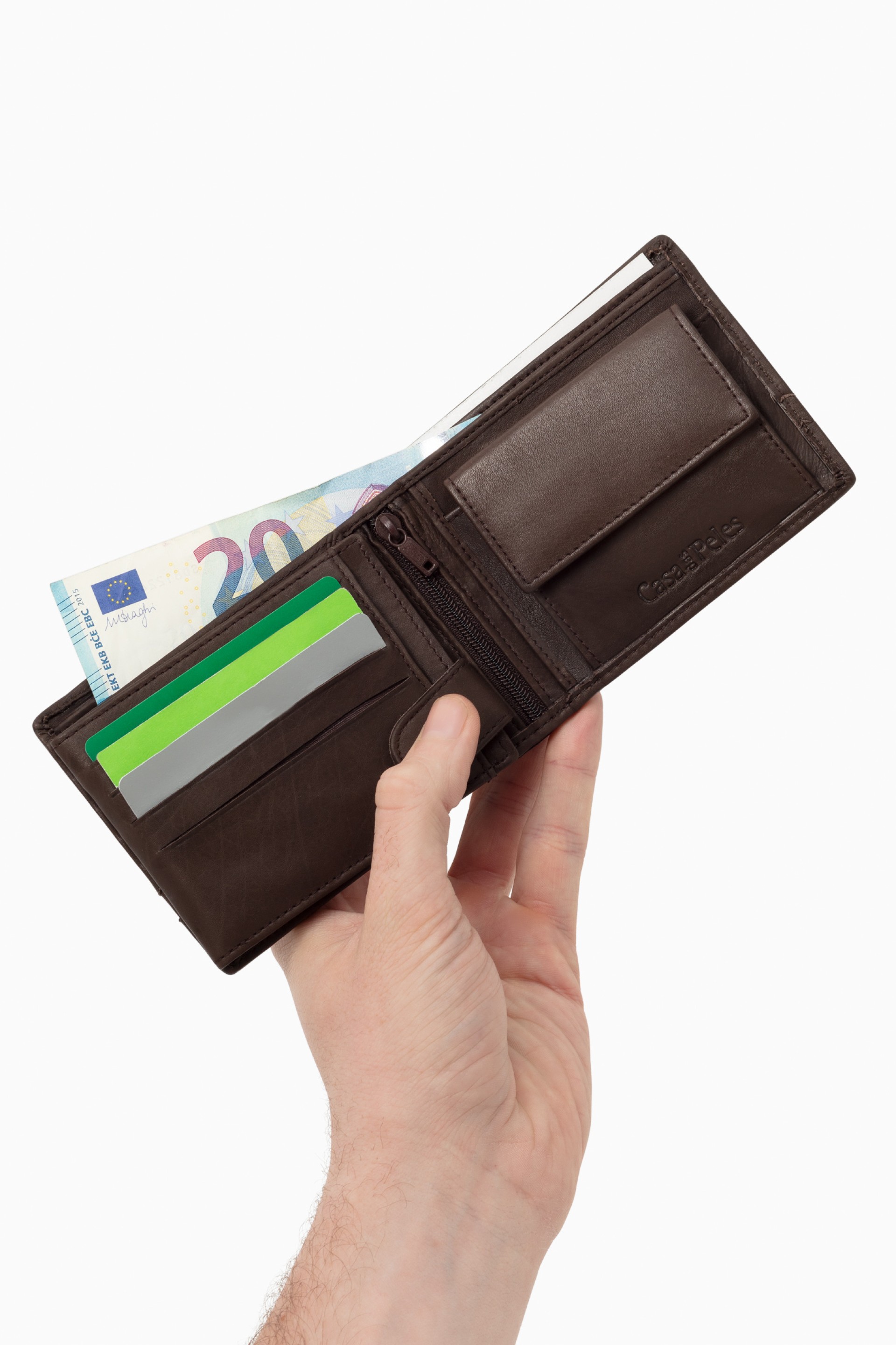 Carteira em pele Homem
