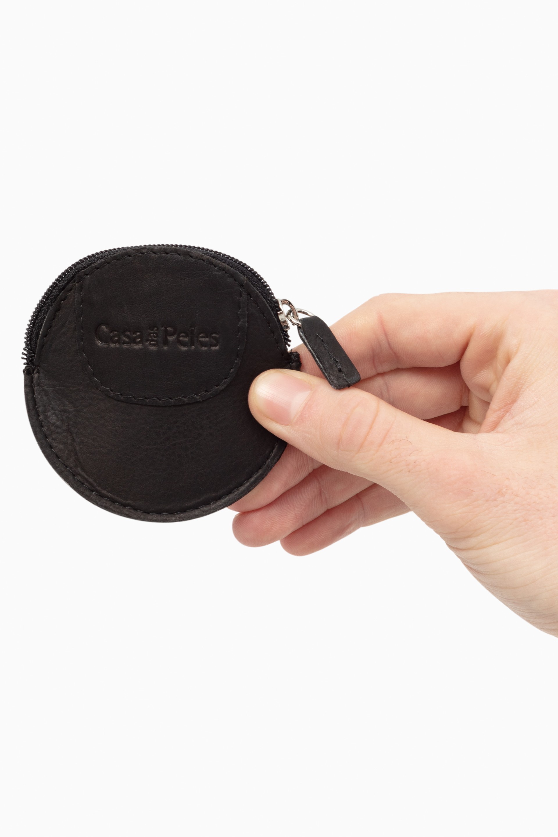 Porta-moedas em pele