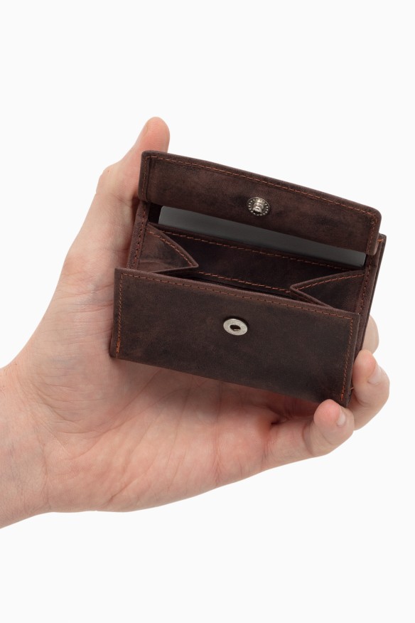 Porta-cartes em pele