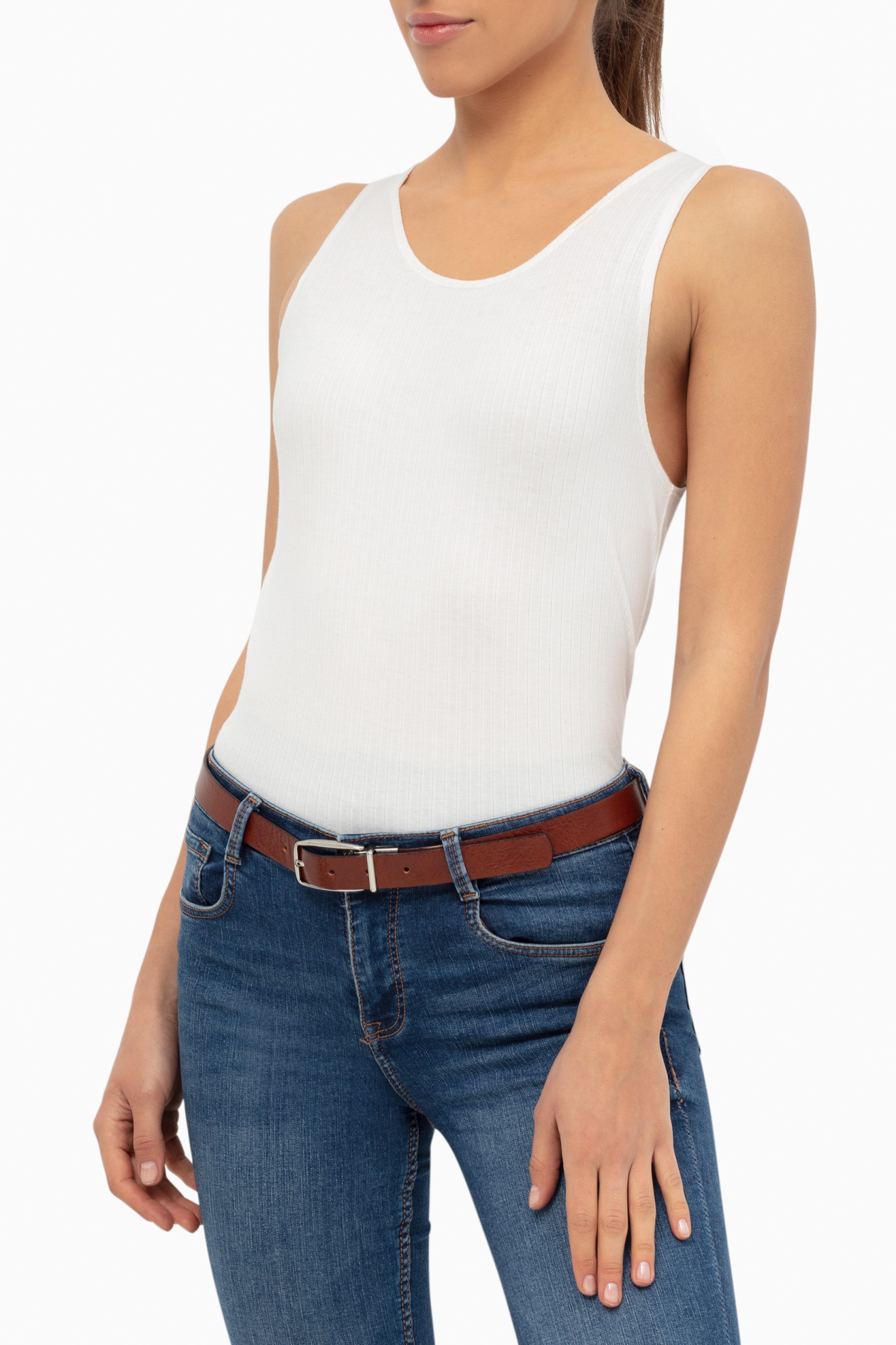 Cinto em pele reversível