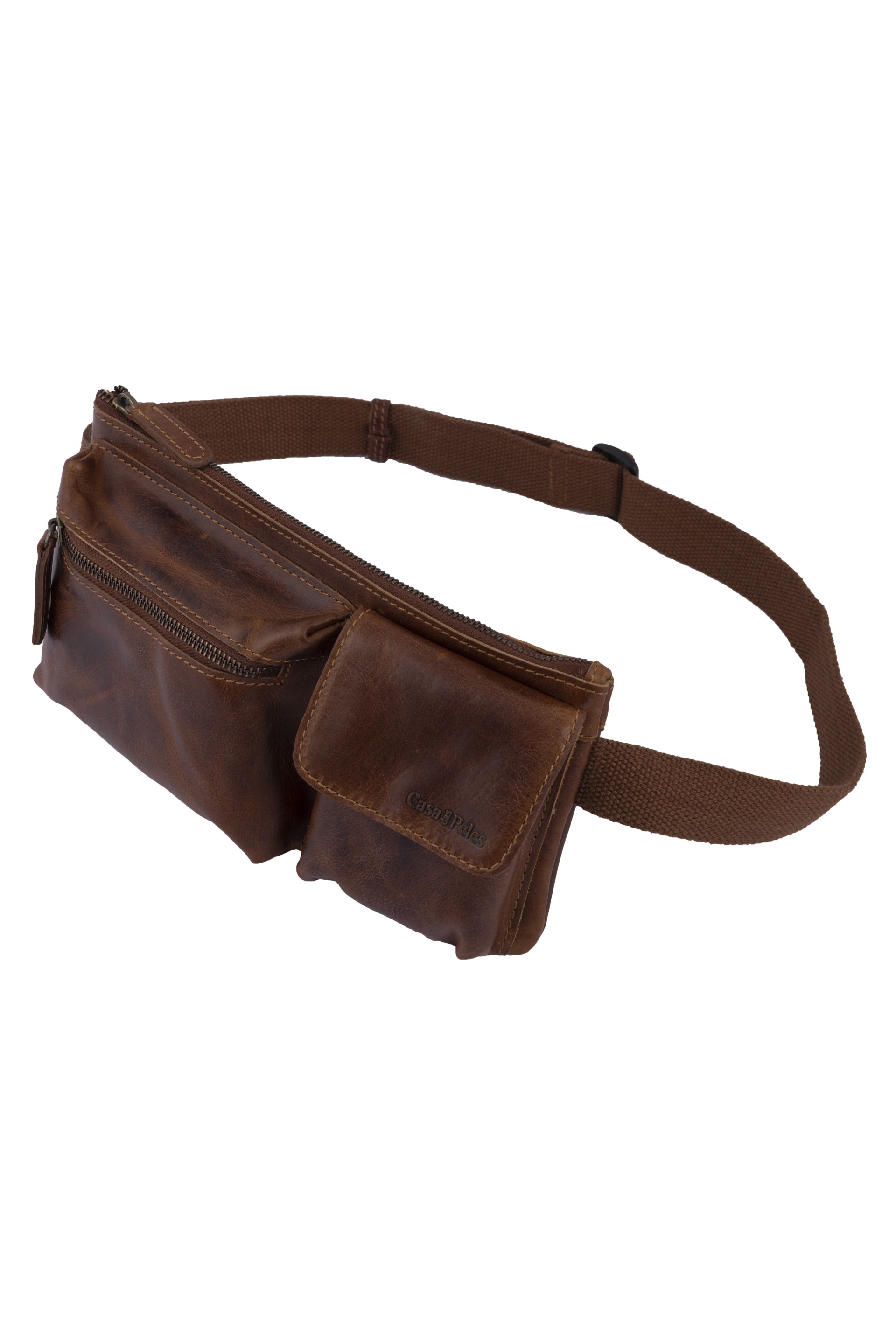 Bolsa de cintura em pele