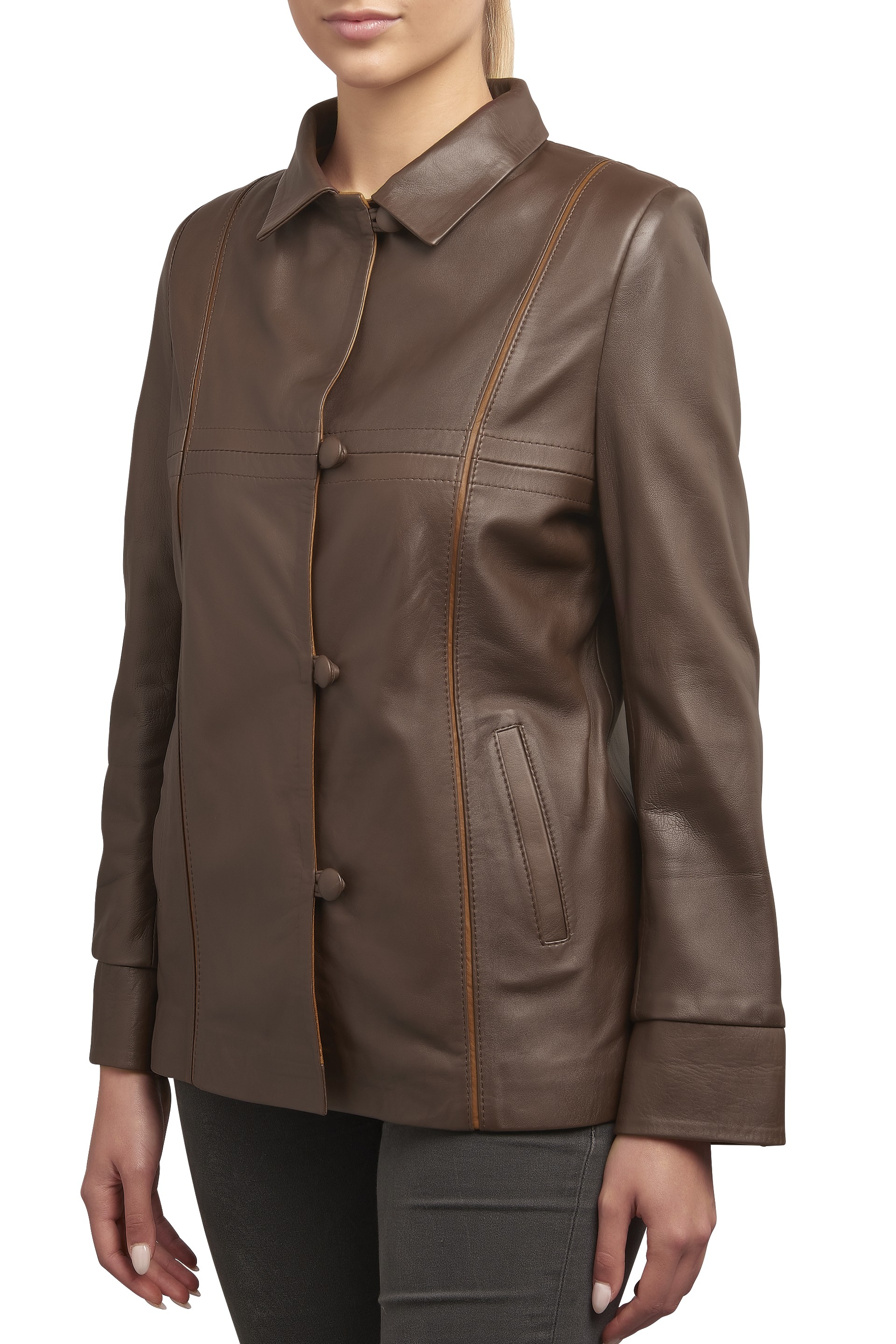 Casaco em pele Edite