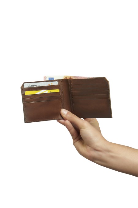 Porta-cartes em pele