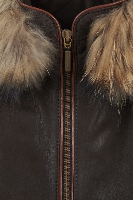 Casaco em pele Brenda