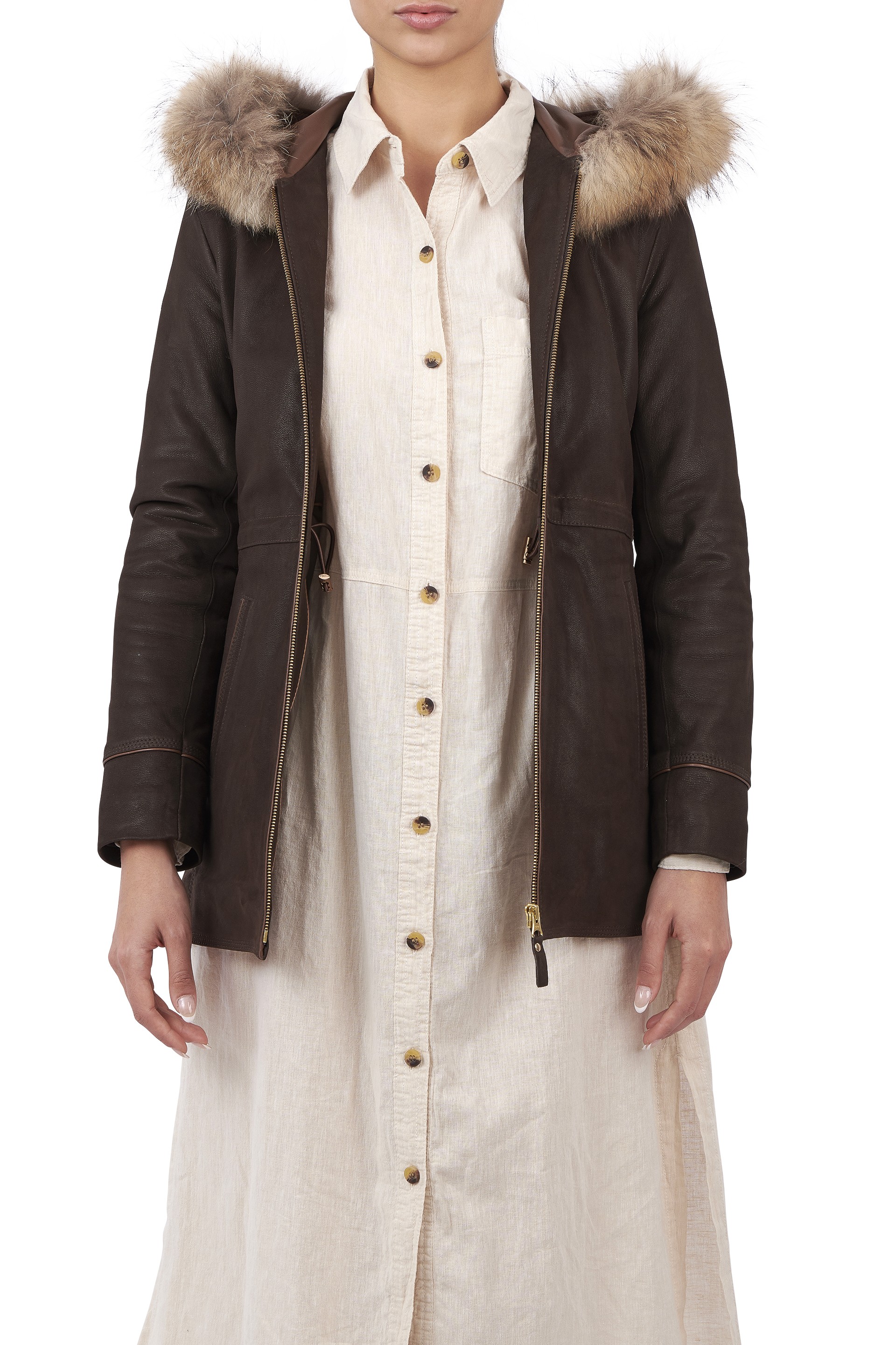 Casaco em pele Ágata