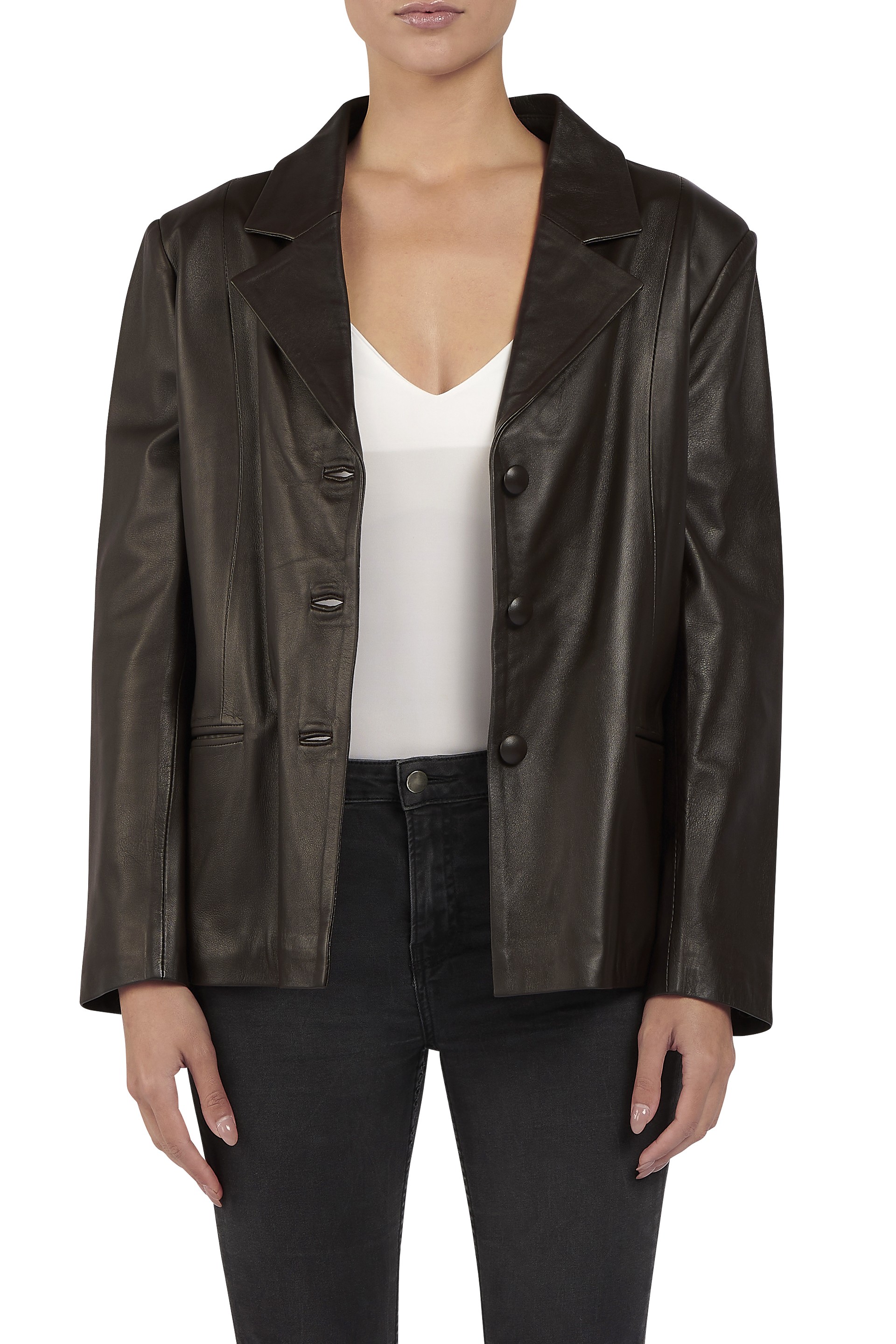 Blazer em pele Simone