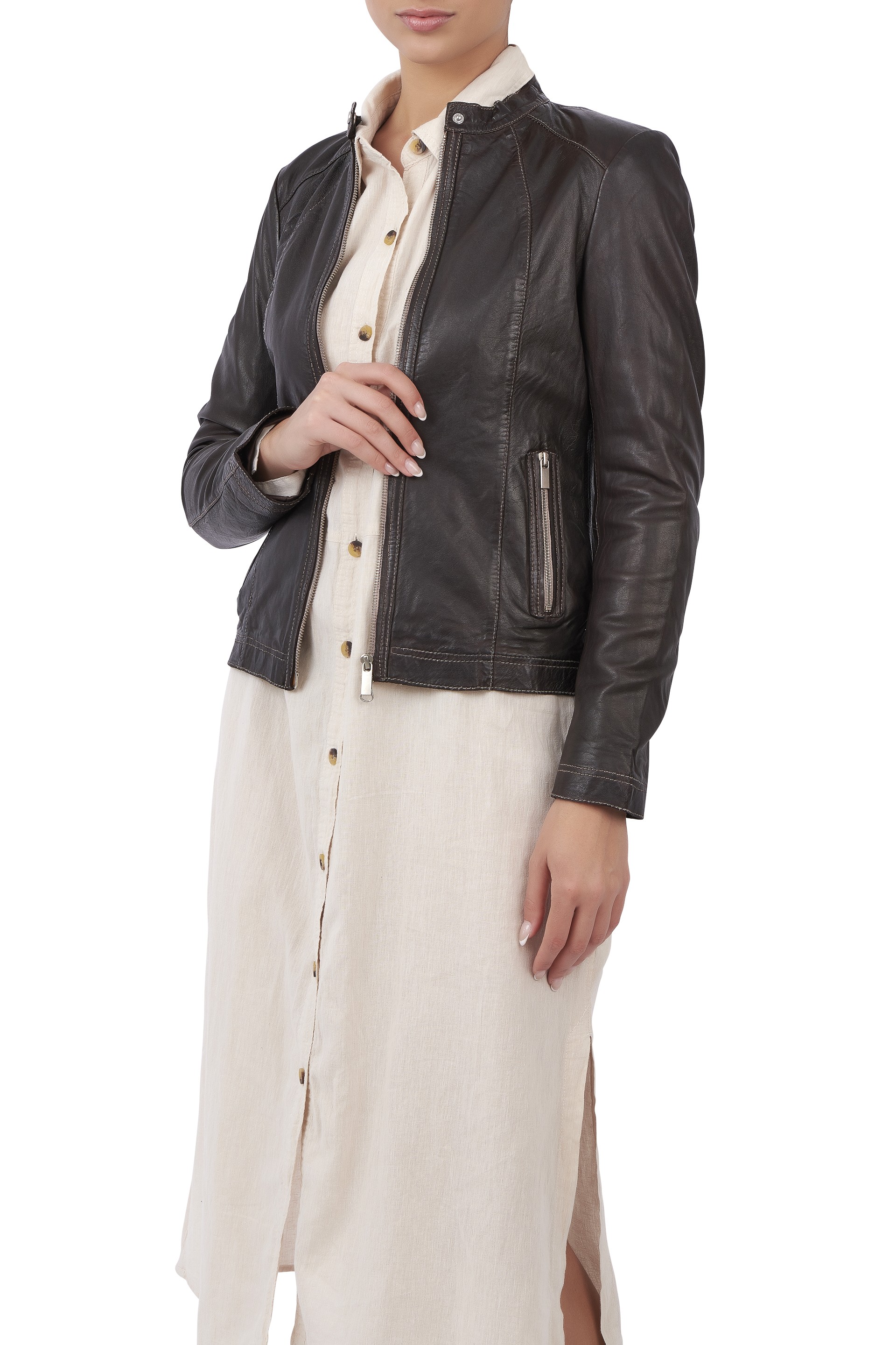 Blusão em pele Nicéia