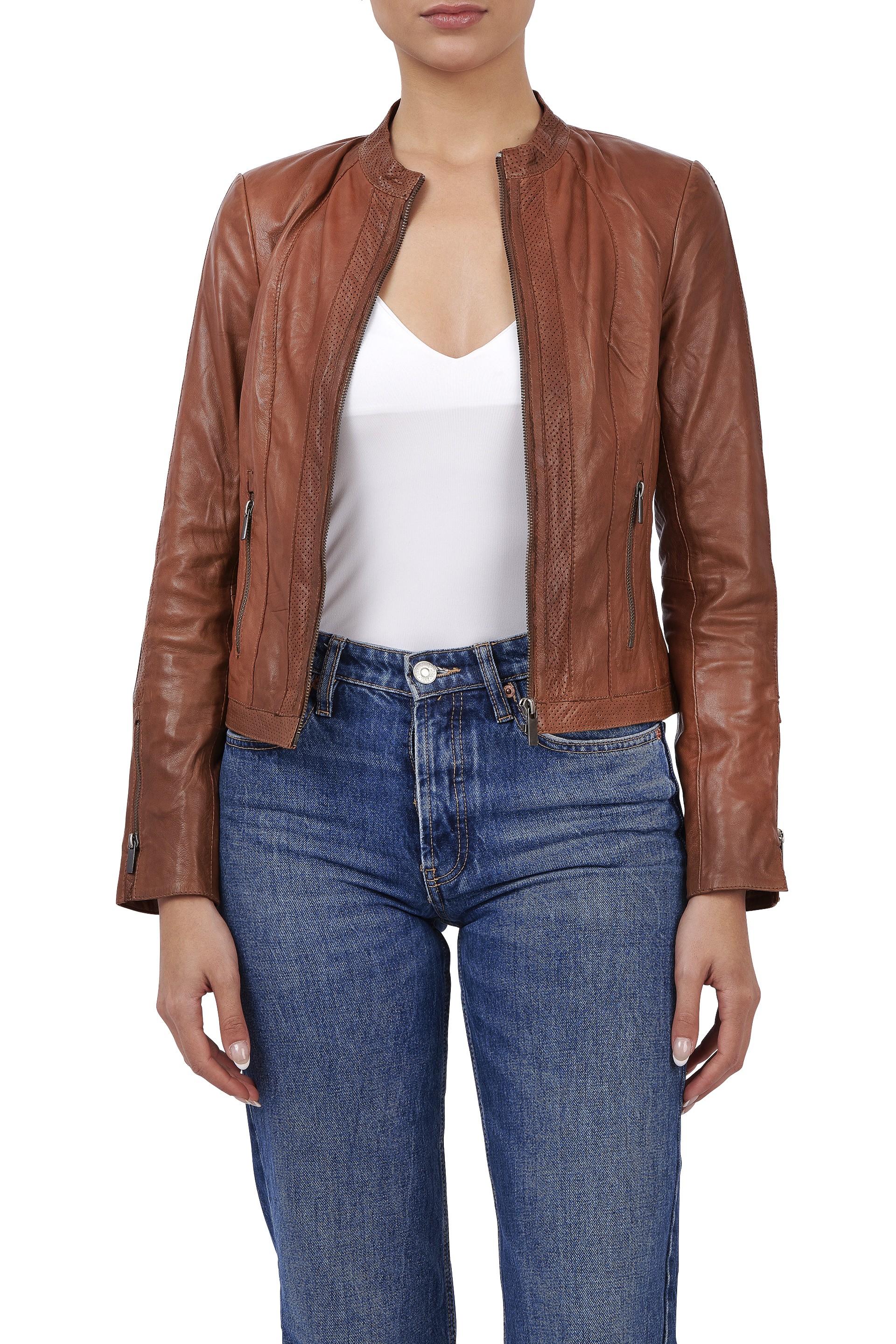 Blusão em pele Stefanie