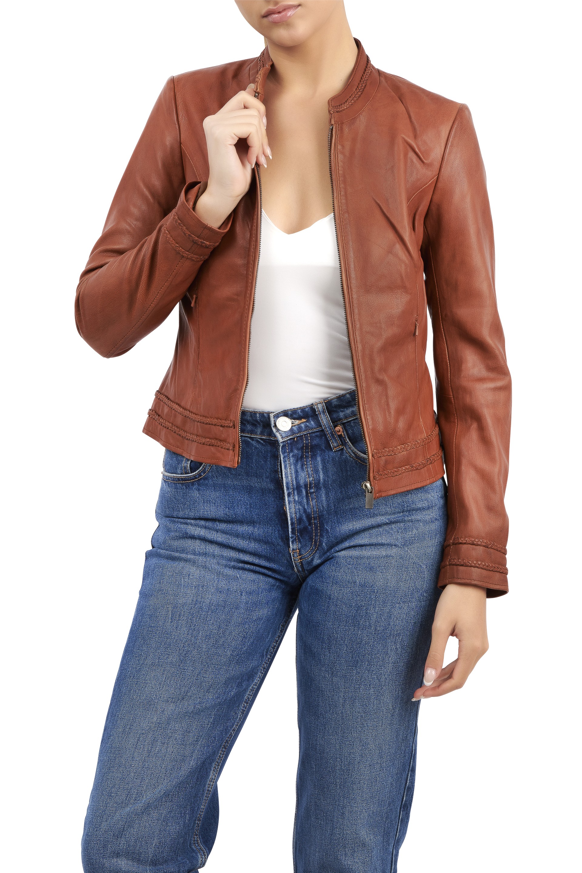 Blusão em pele Giselle