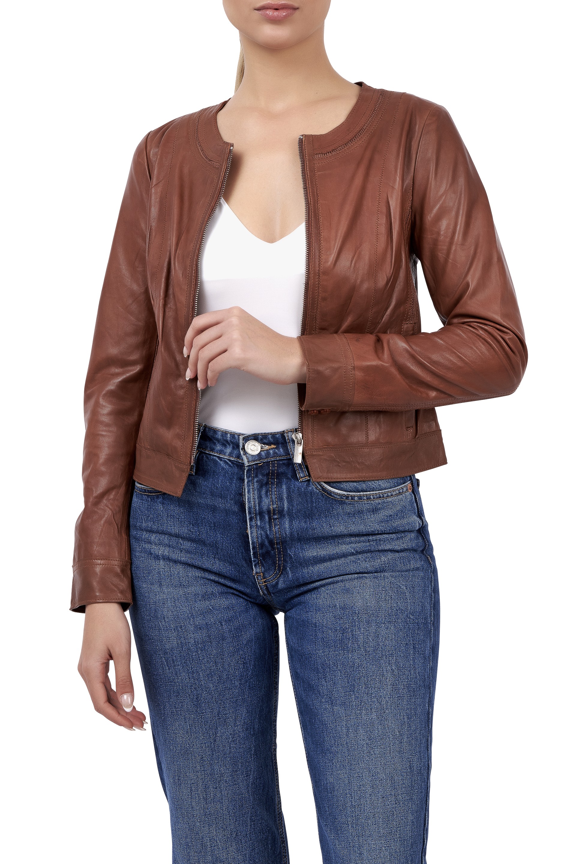 Blusão em pele Celina