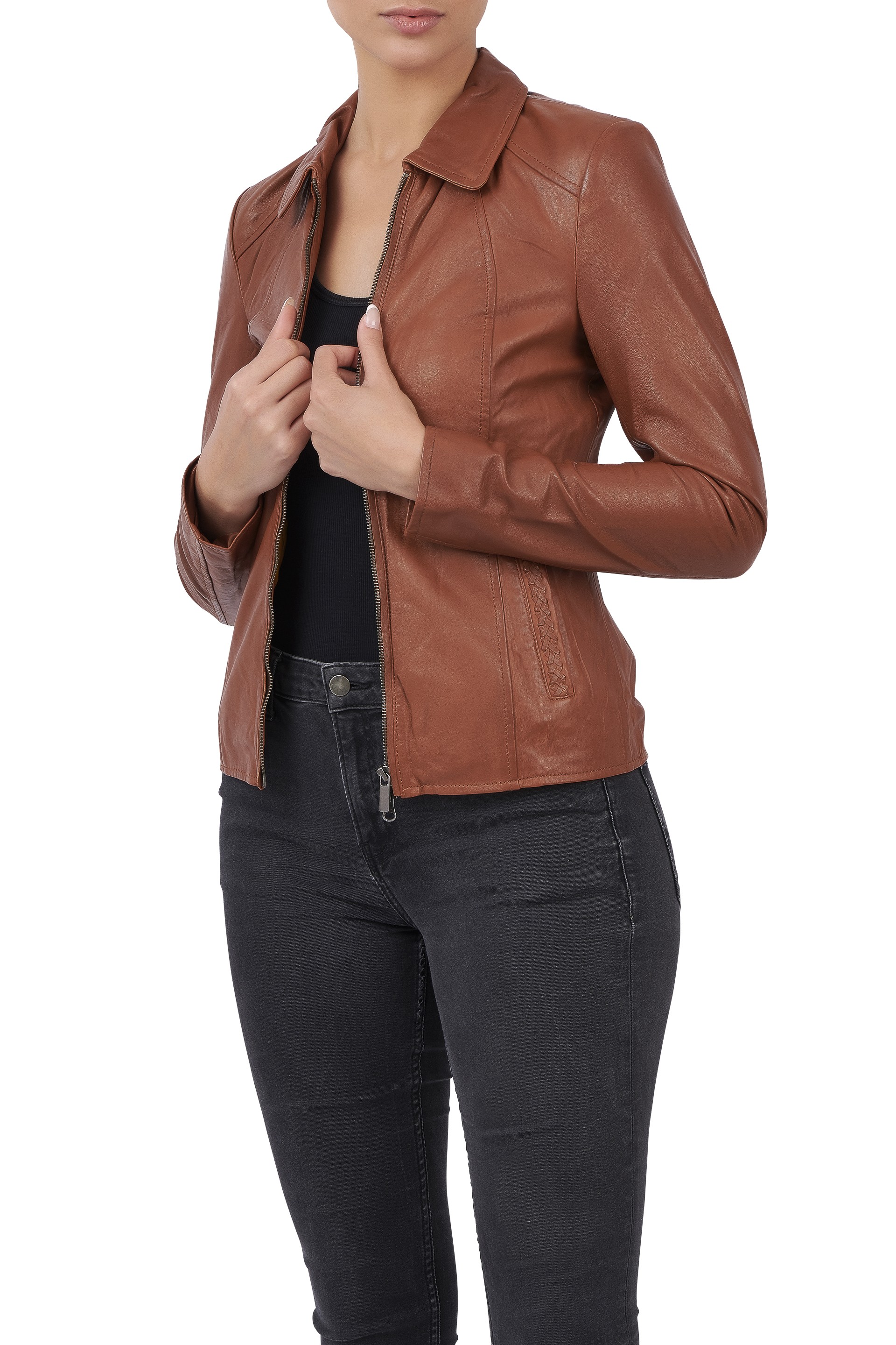 Blusão em pele Kate