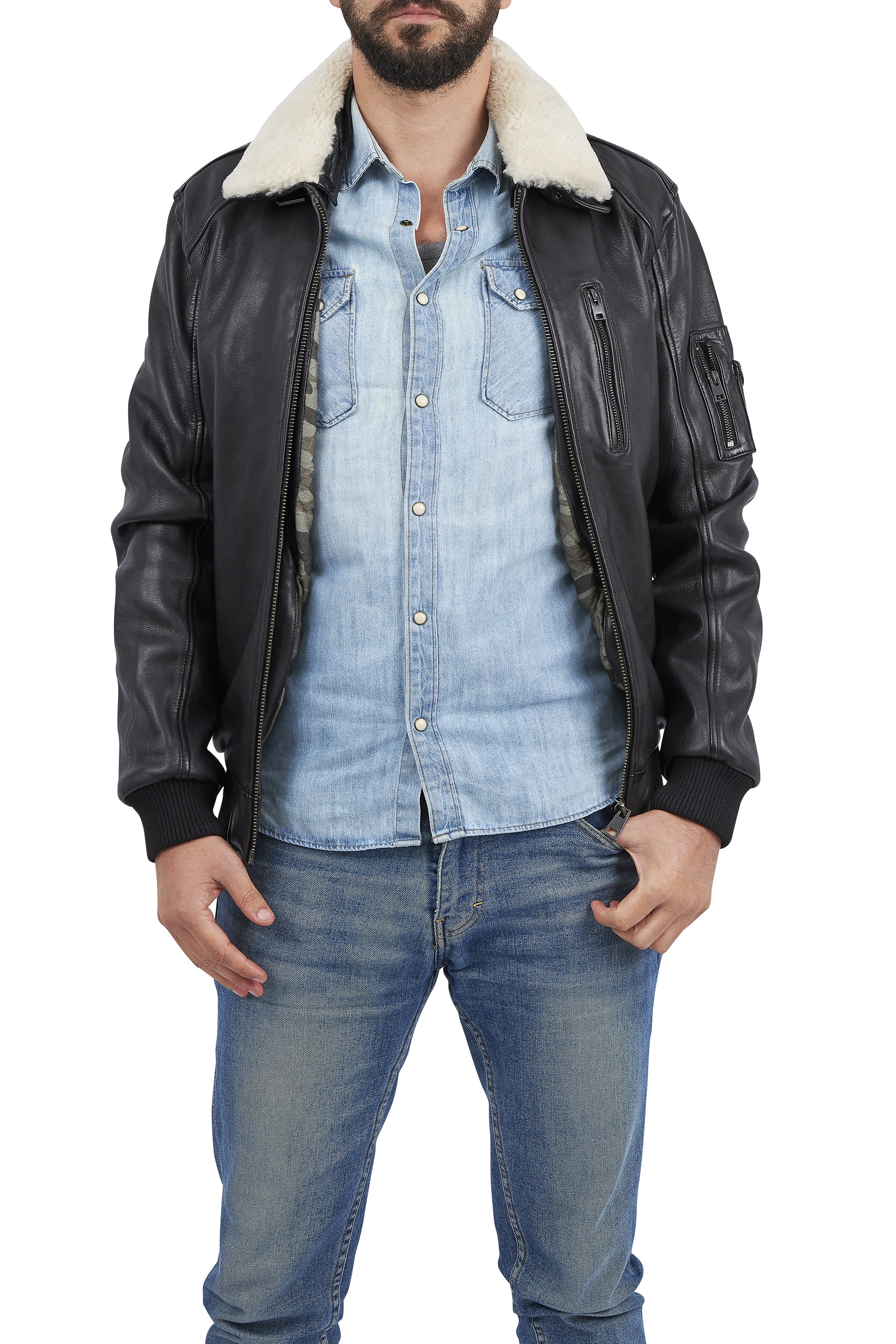 Blusão em pele Patrick