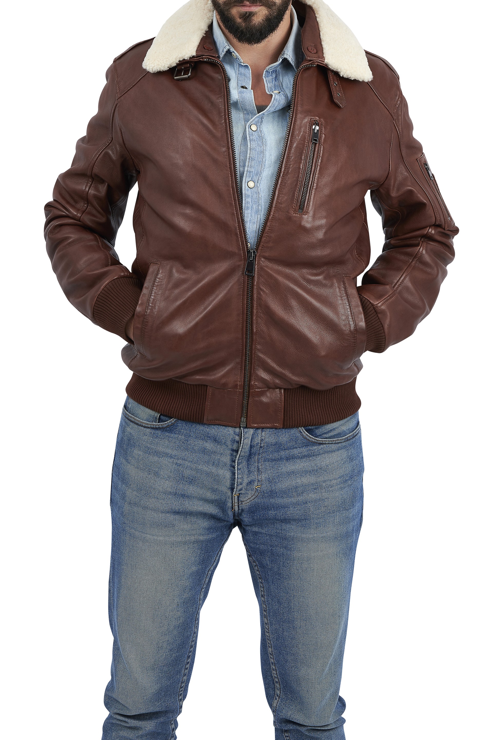 Blusão em pele Patrick