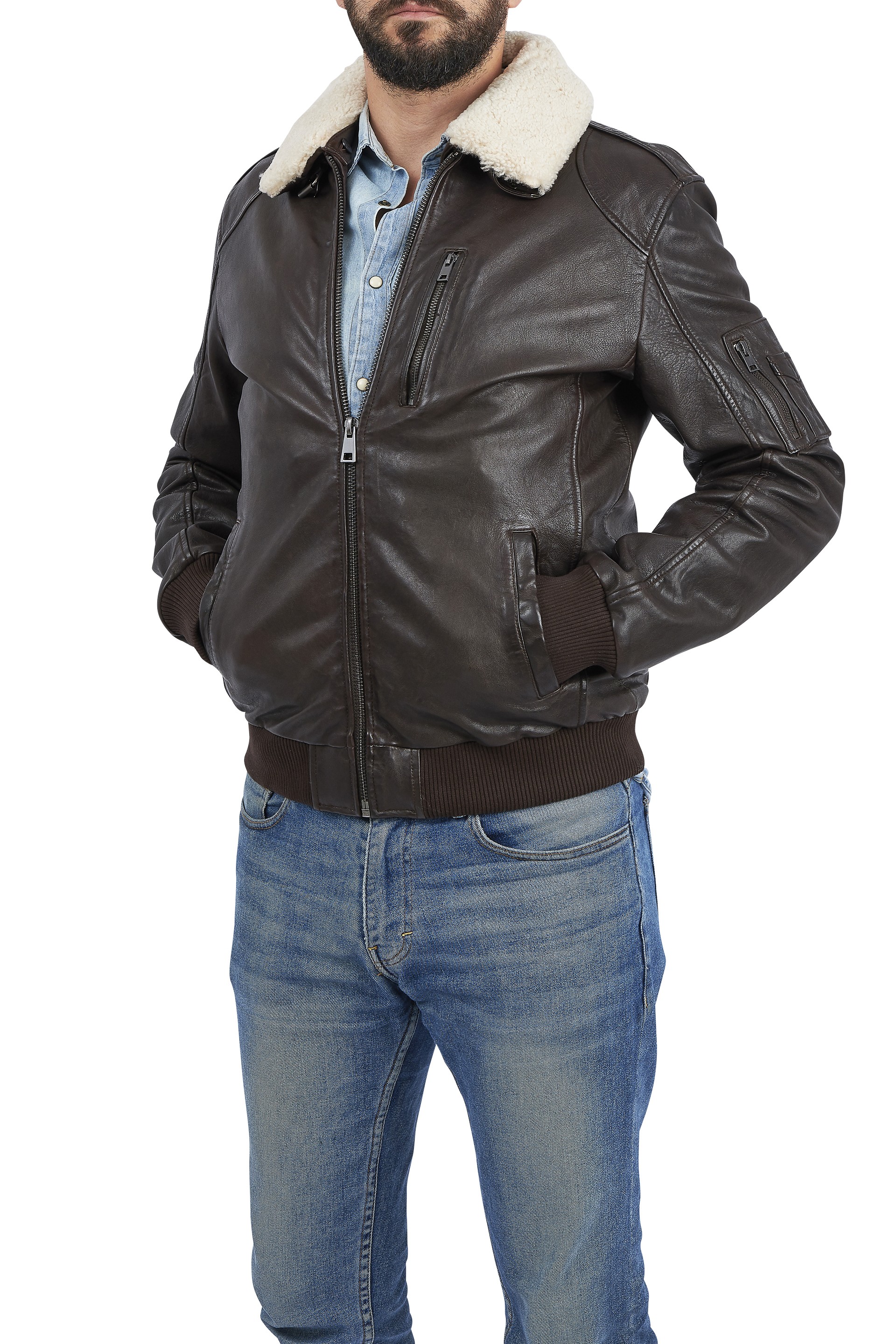 Blusão em pele Patrick