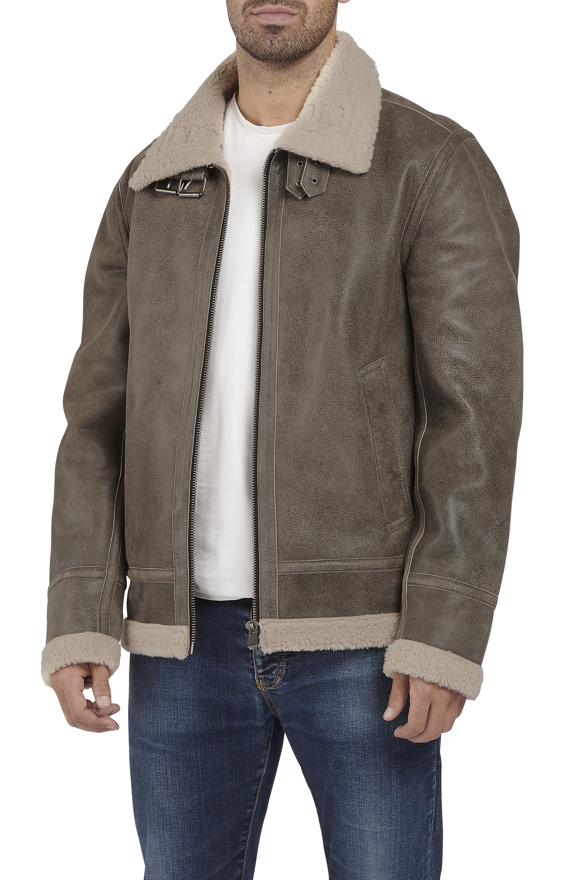 Blusão em pele Adão