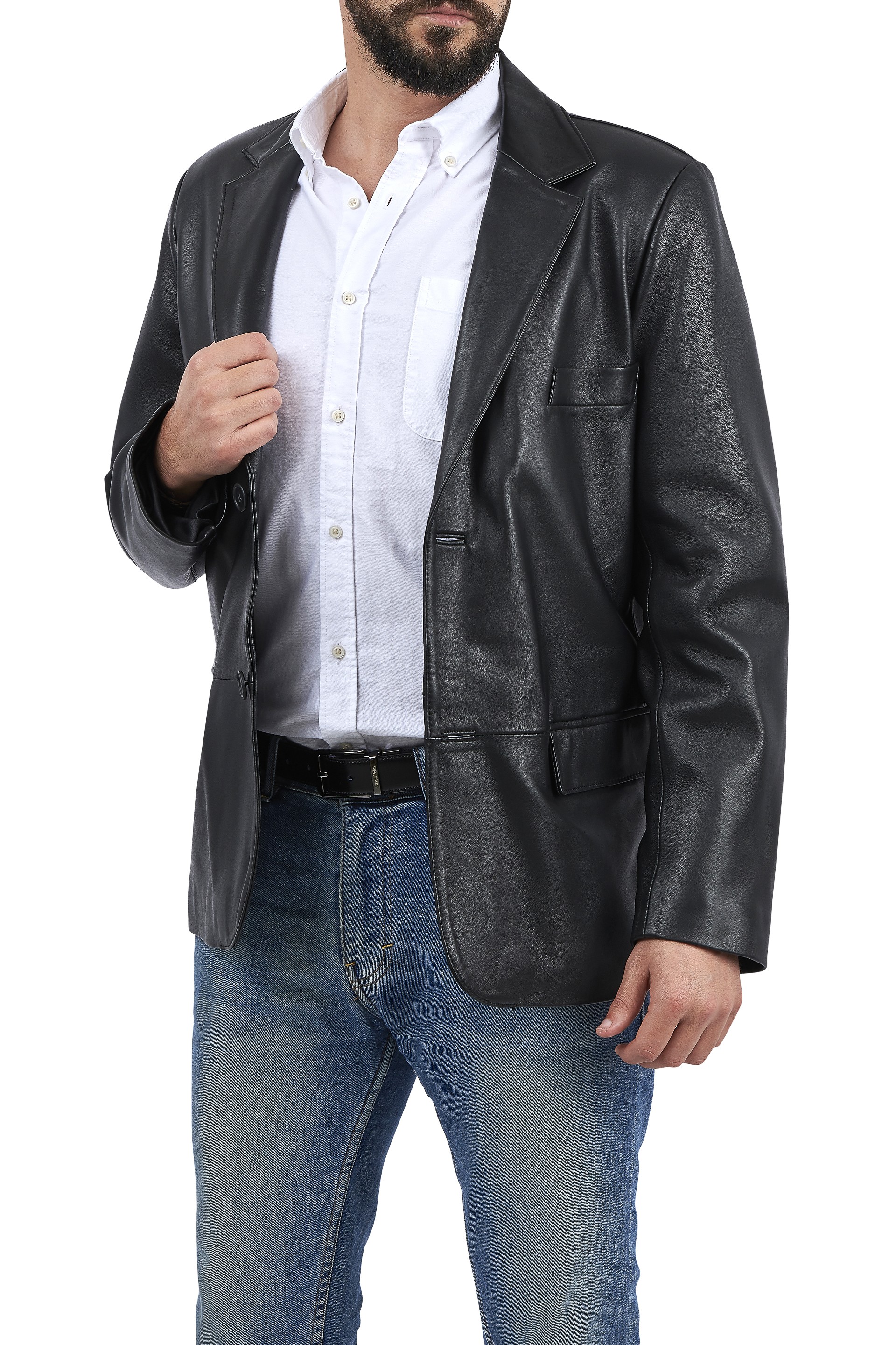 Blazer em pele Nathan