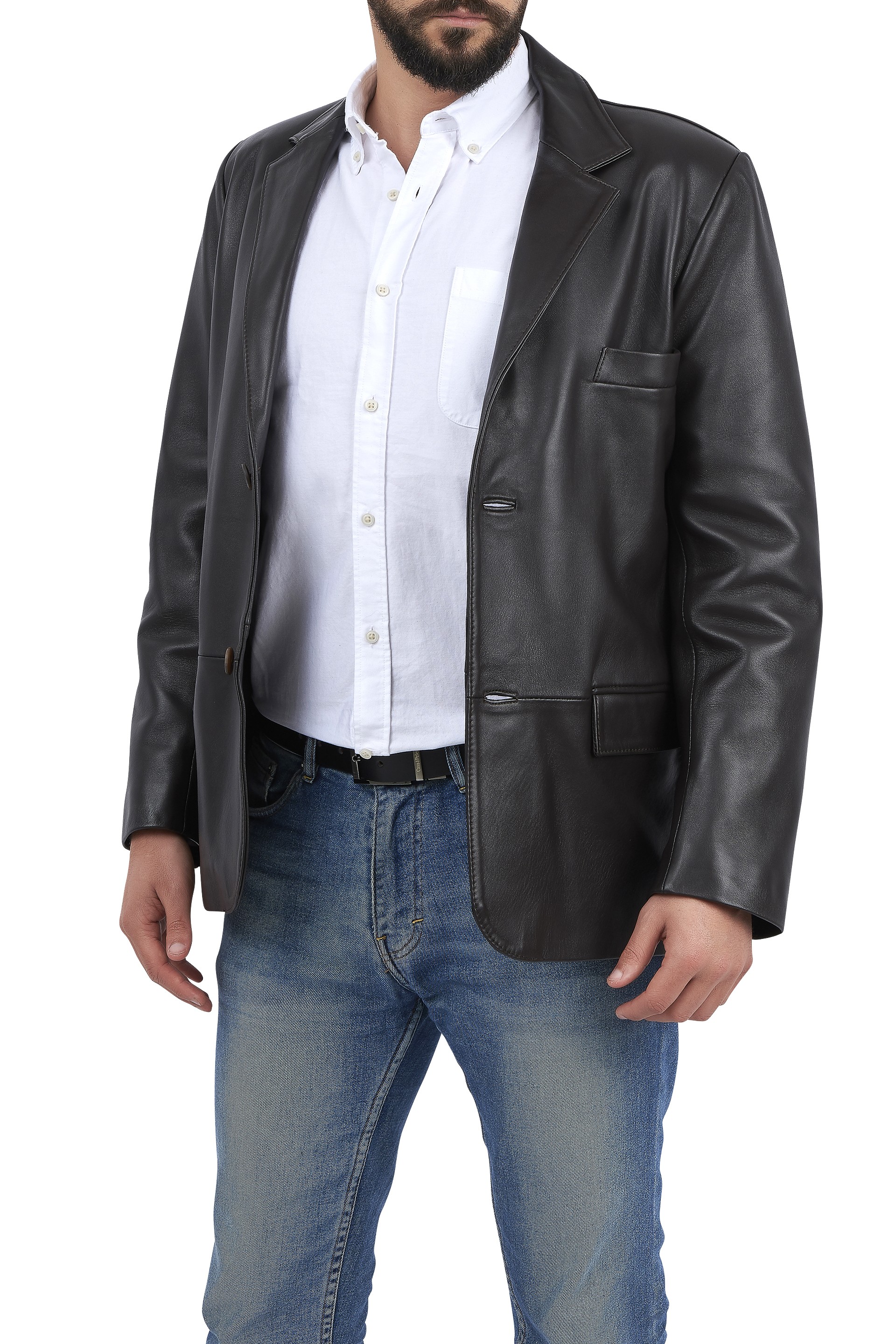 Blazer em pele Nathan