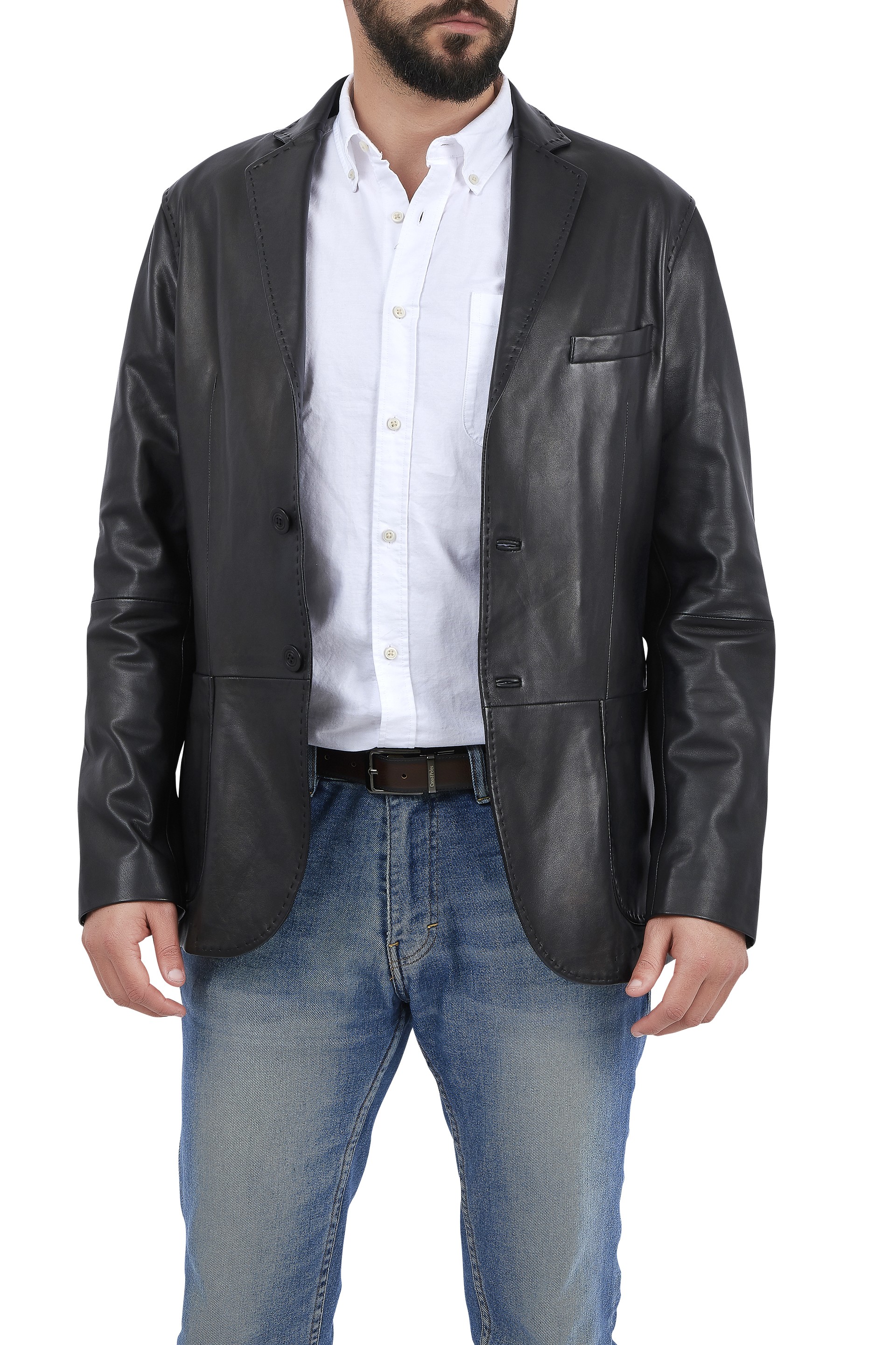 Blazer em pele Inácio