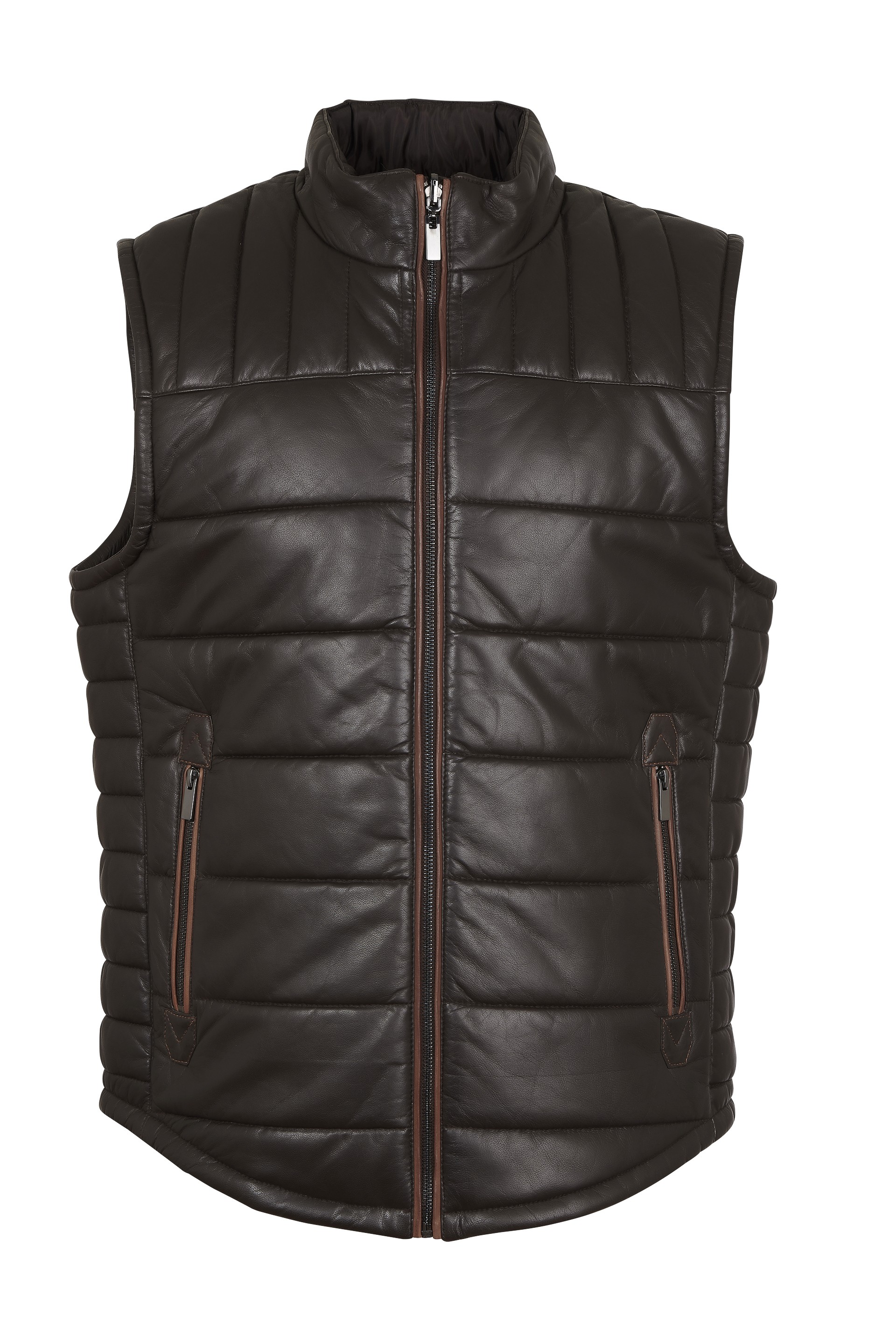 Colete em pele Safari