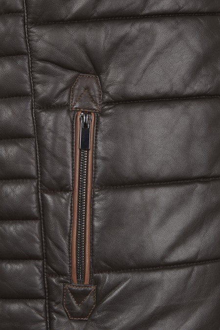 Colete em pele Safari