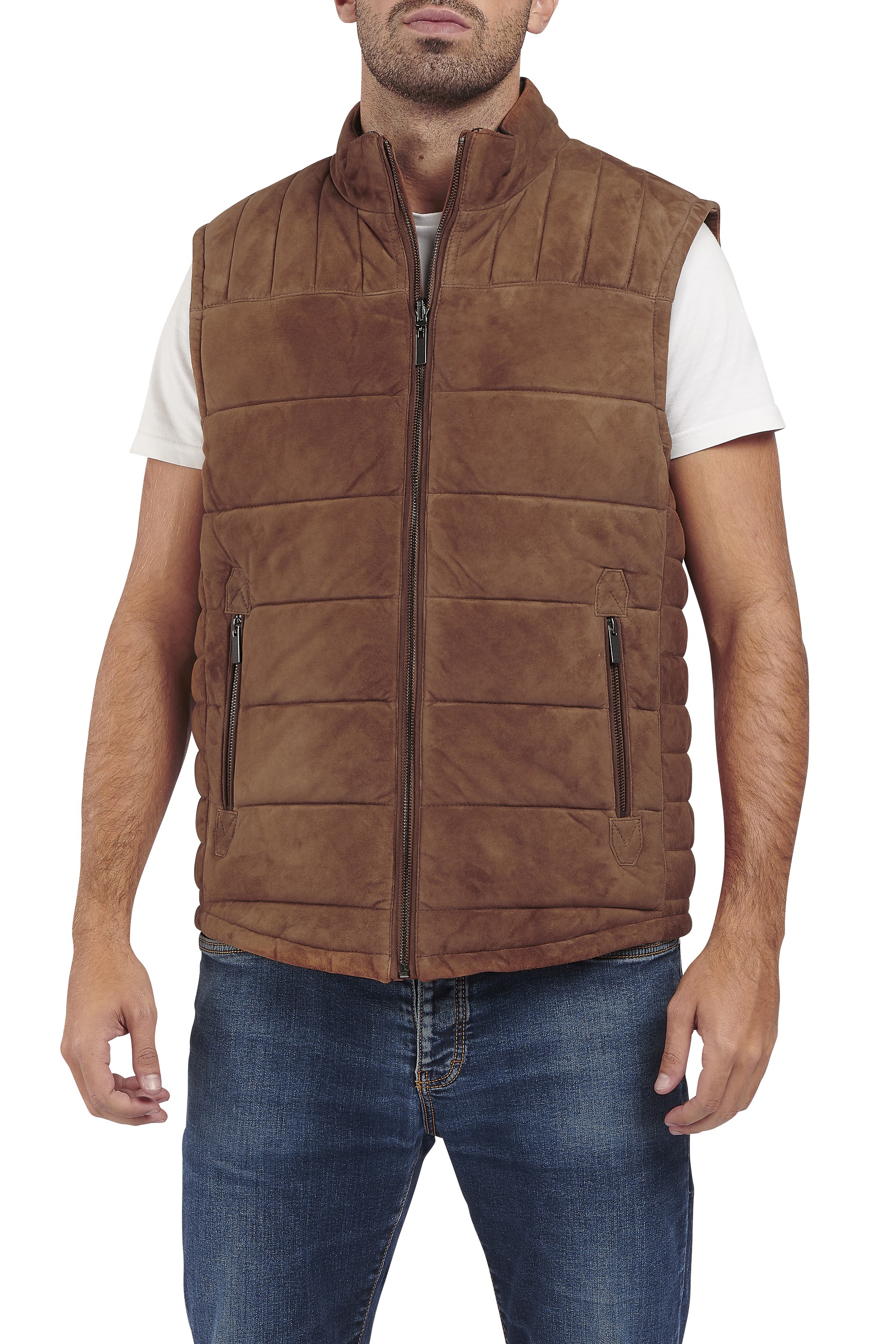 Colete em pele Safari