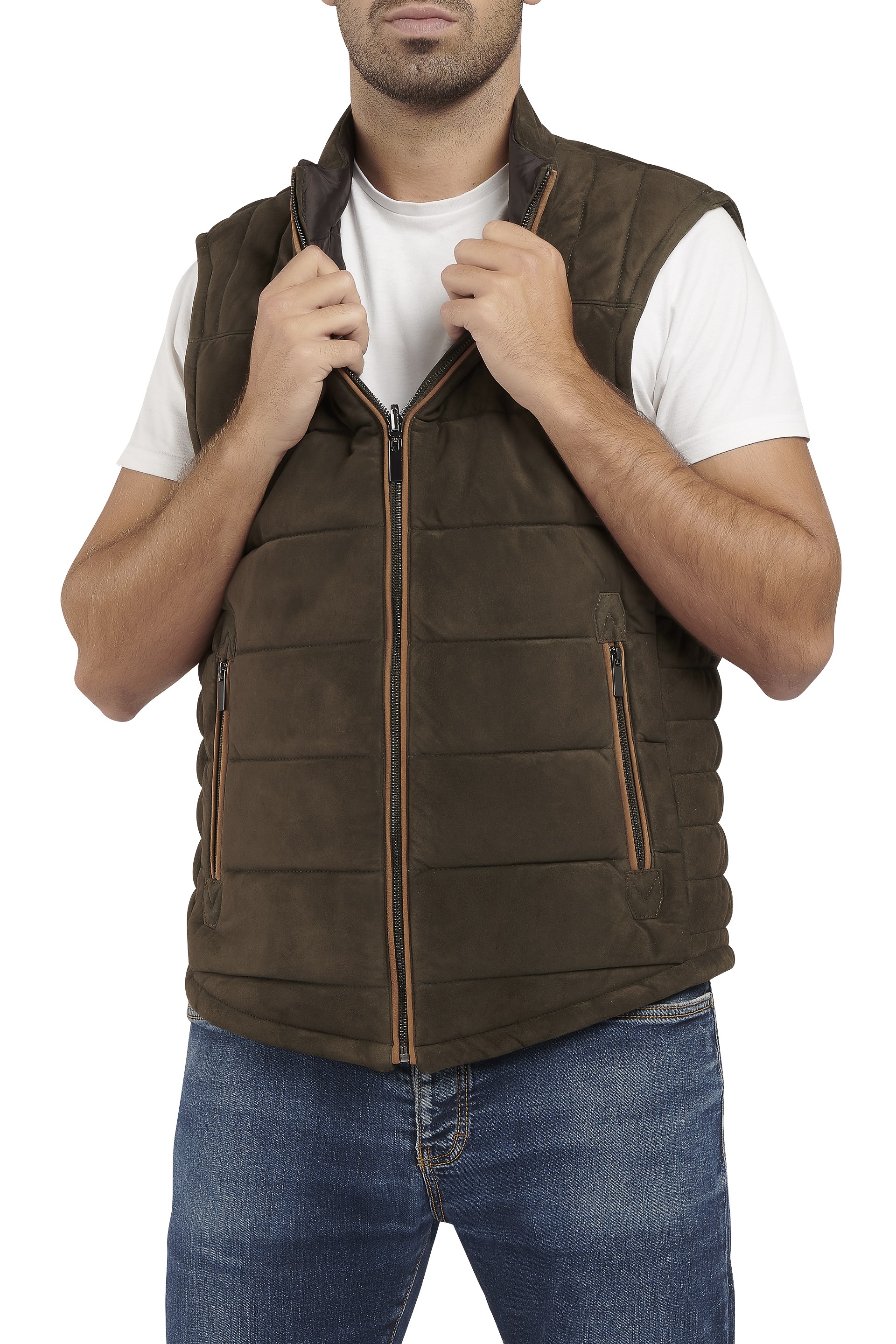 Colete em pele Safari