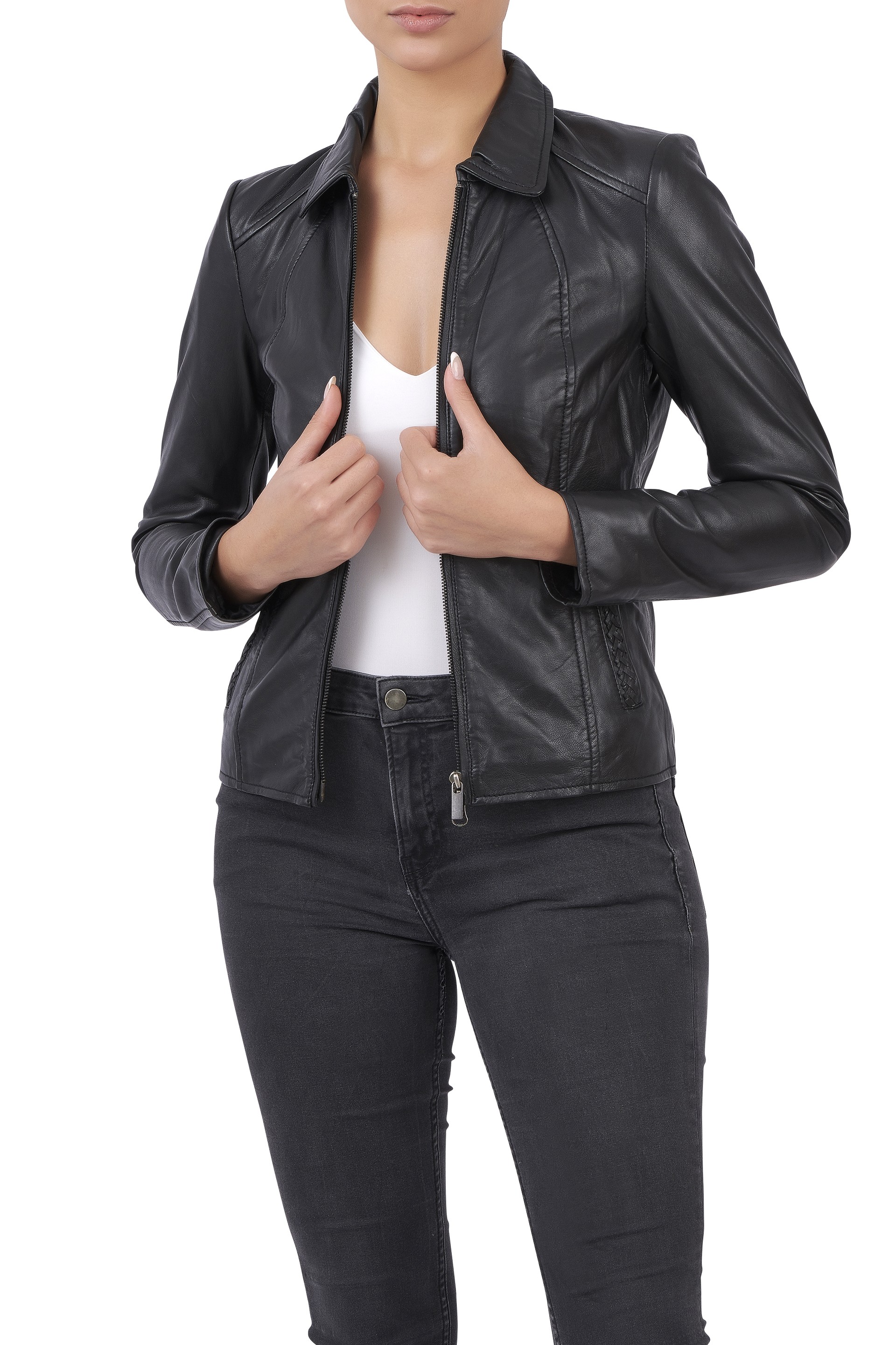 Blusão em pele Kate