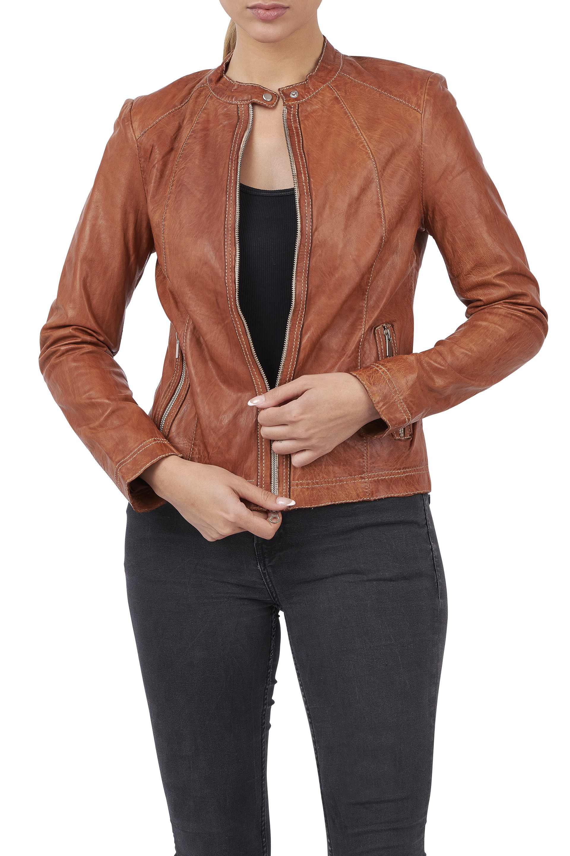 Blusão em pele Nicéia