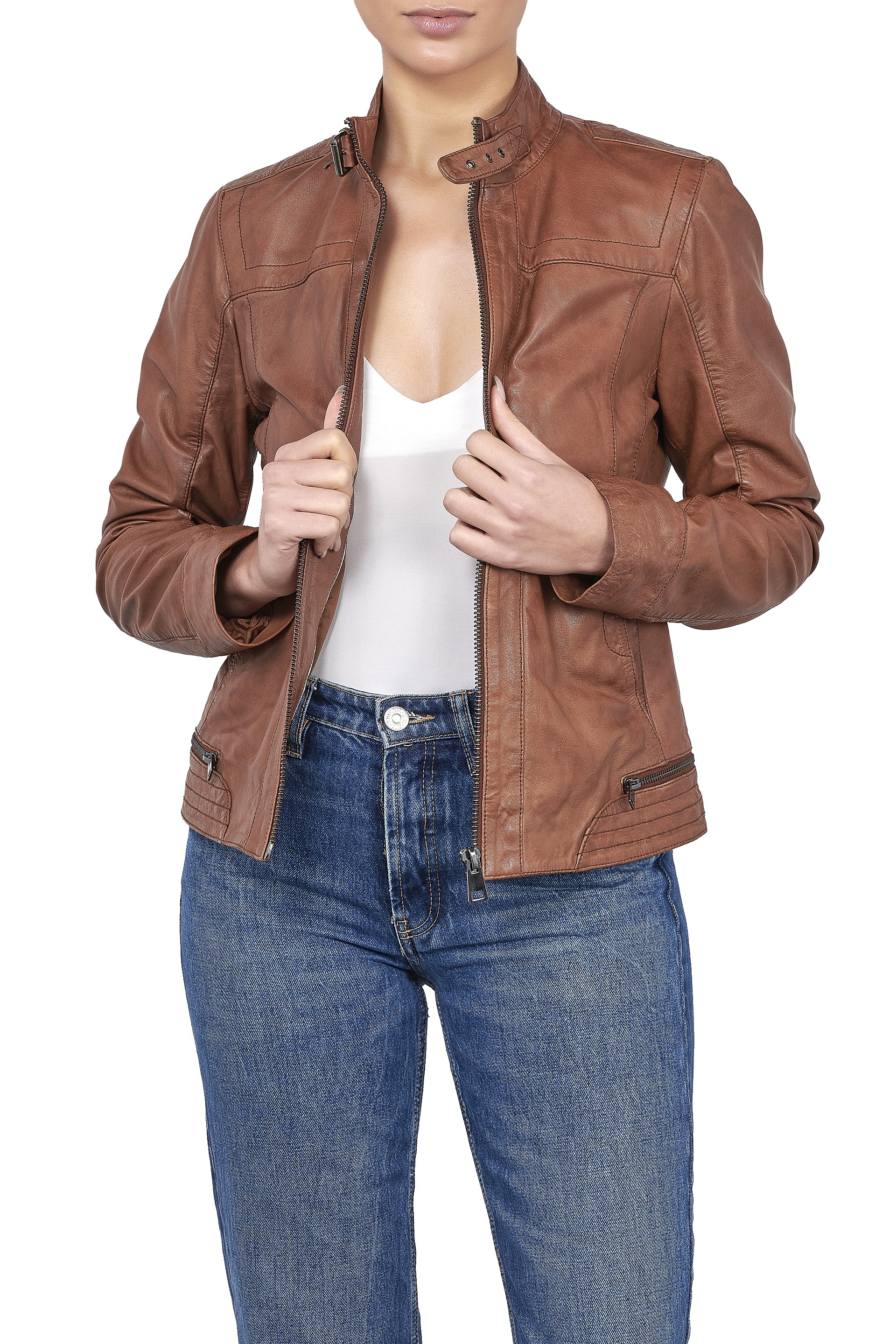 Blusão em pele Soledade