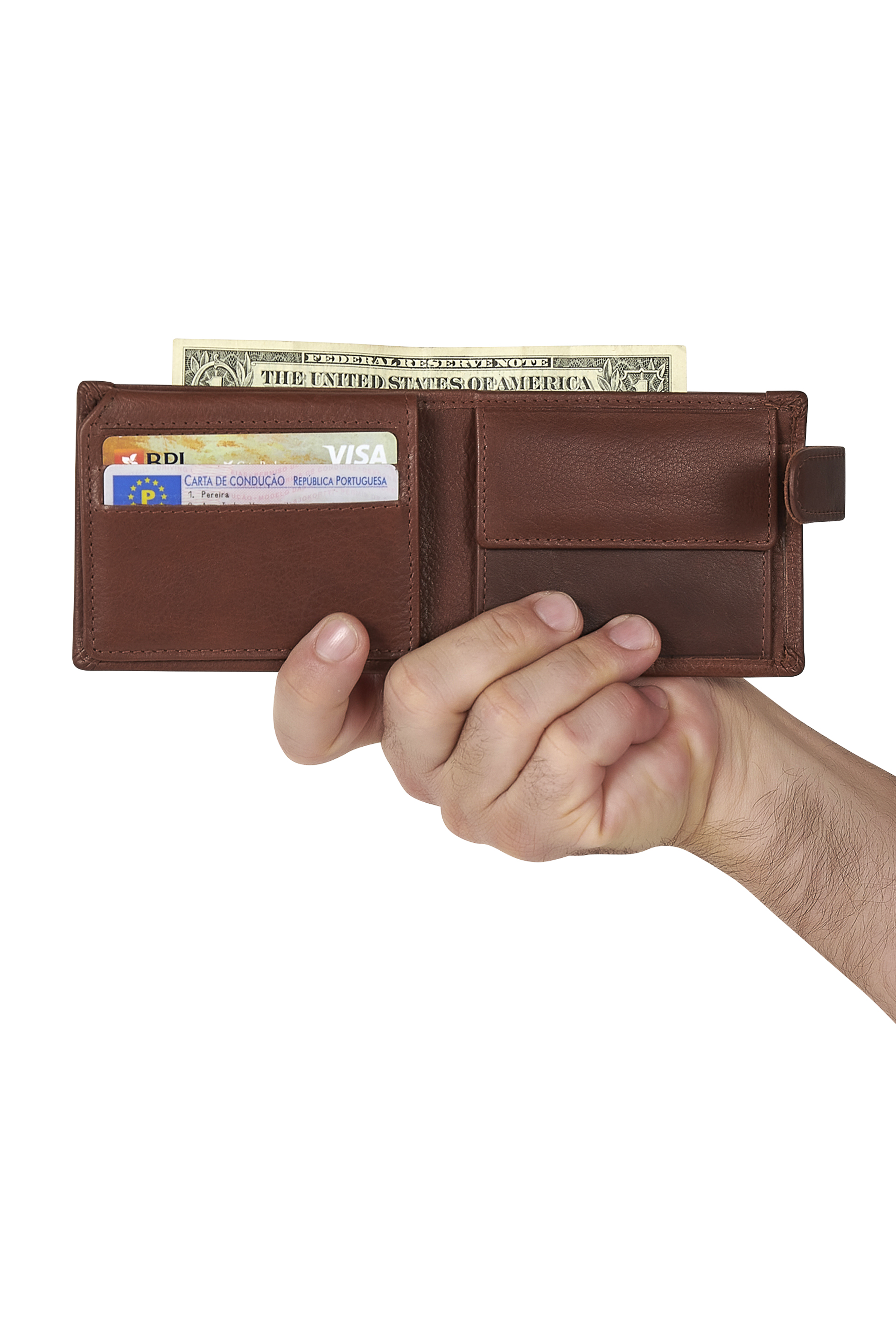 Carteira em pele