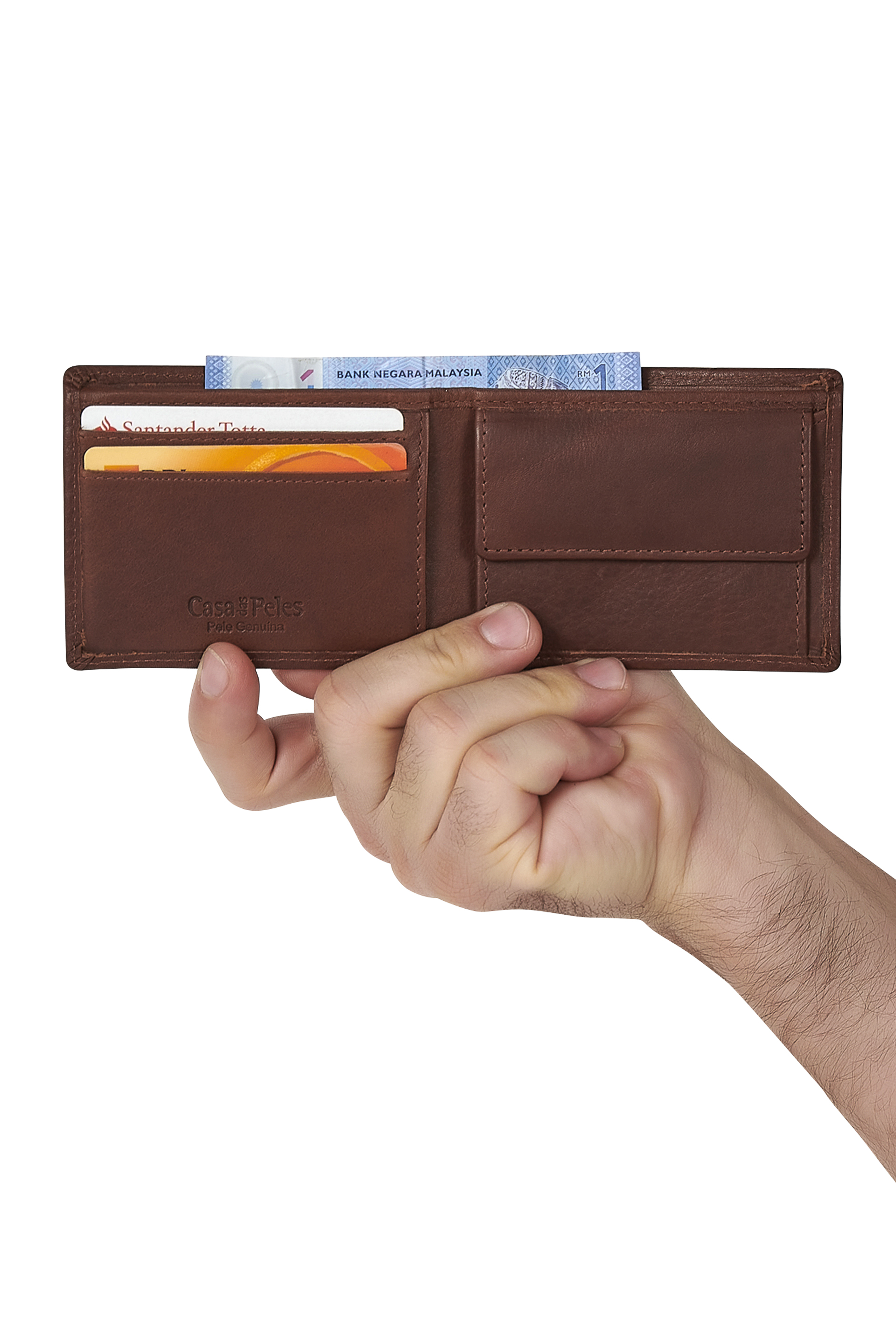 Carteira em pele