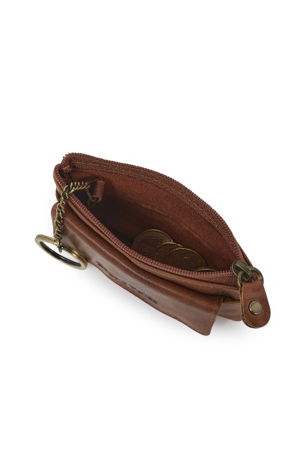 Porta-moedas em pele