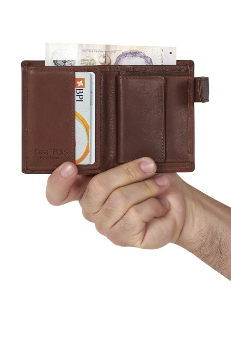 carteira em pele 879V.