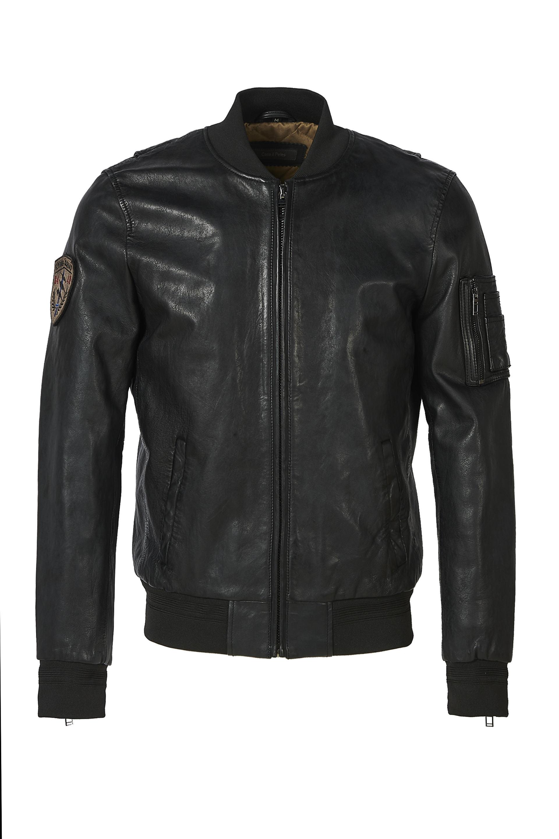Blusão em pele Flying Sq