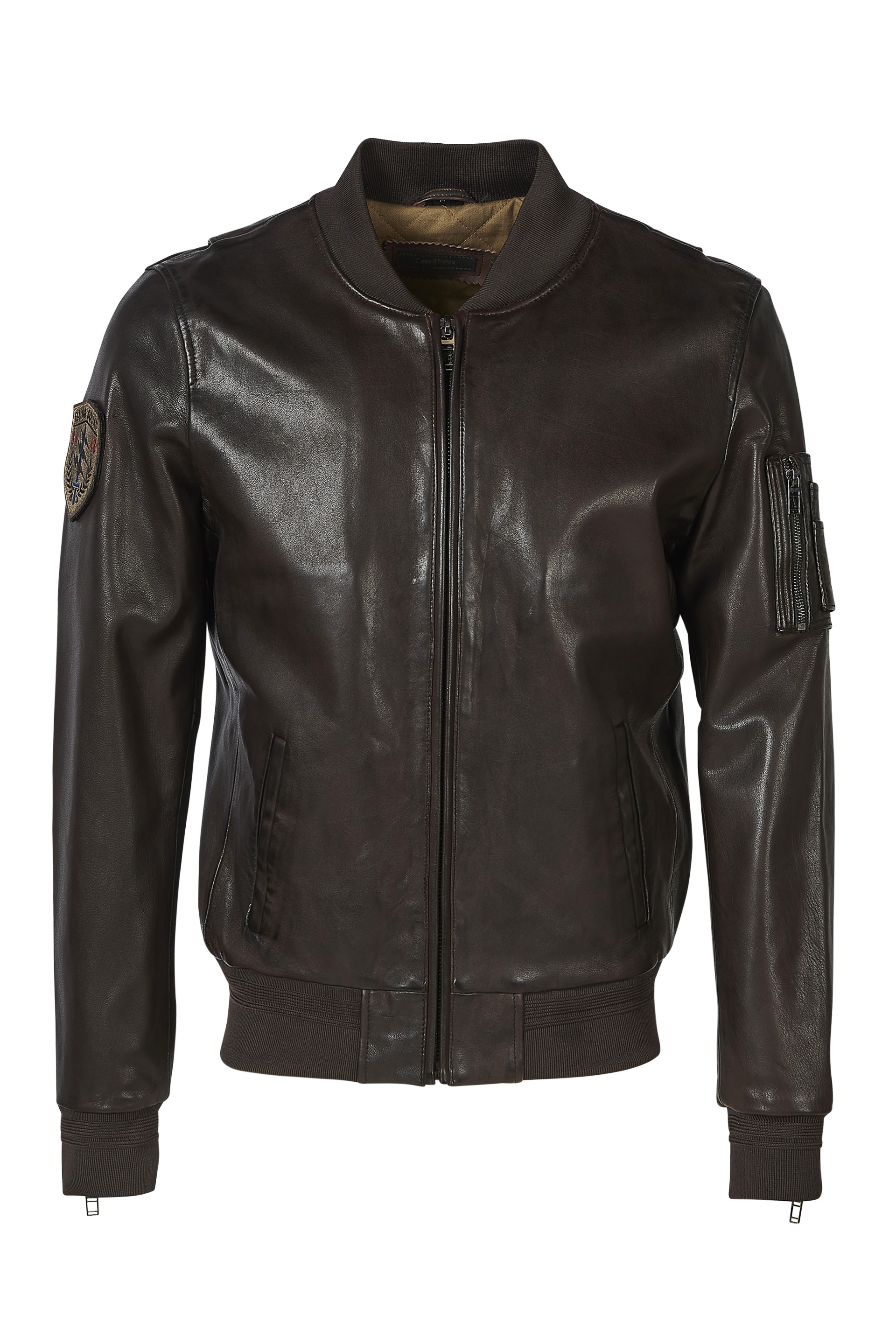 Blusão em pele Flying Sq