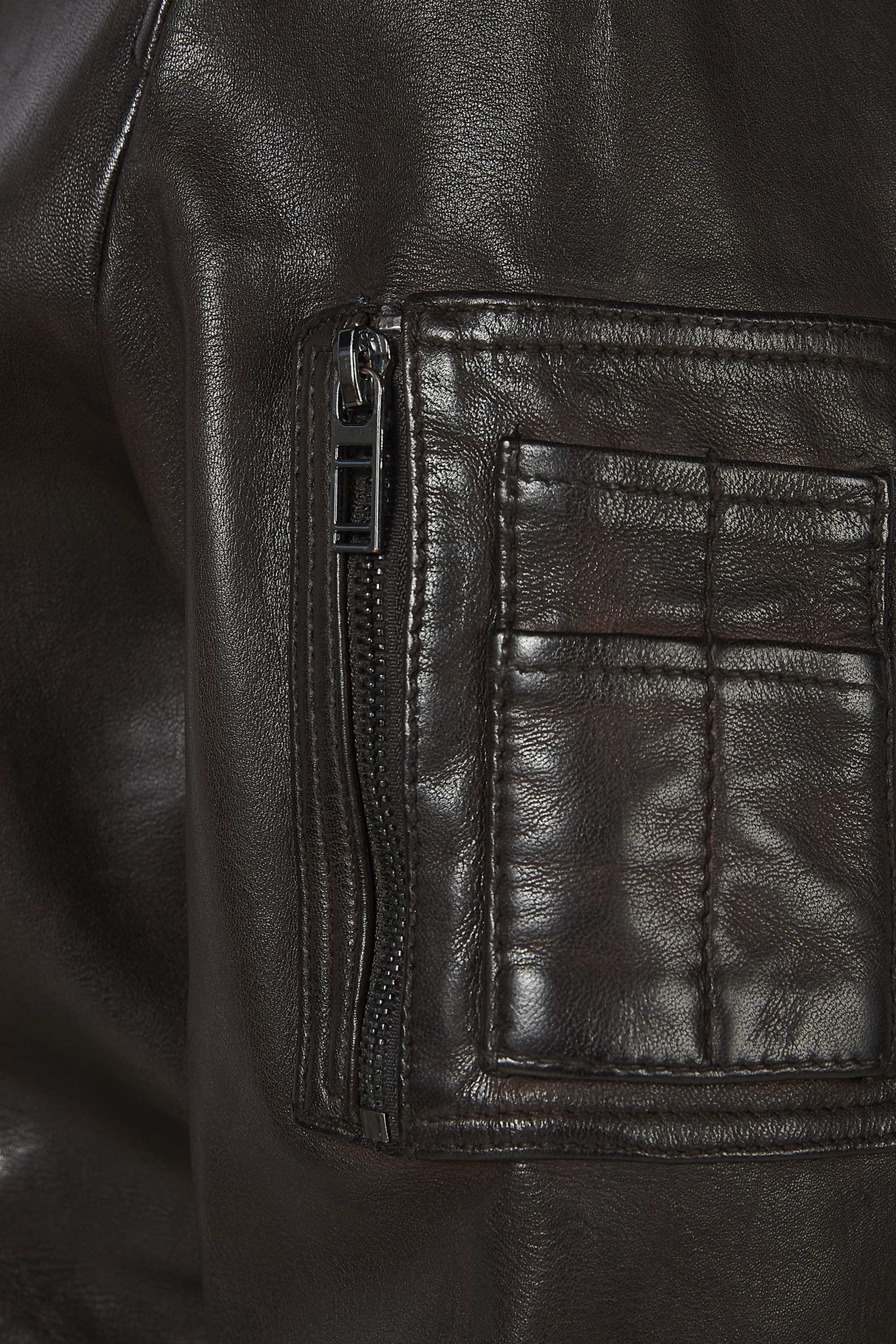 Blusão em pele Flying Sq