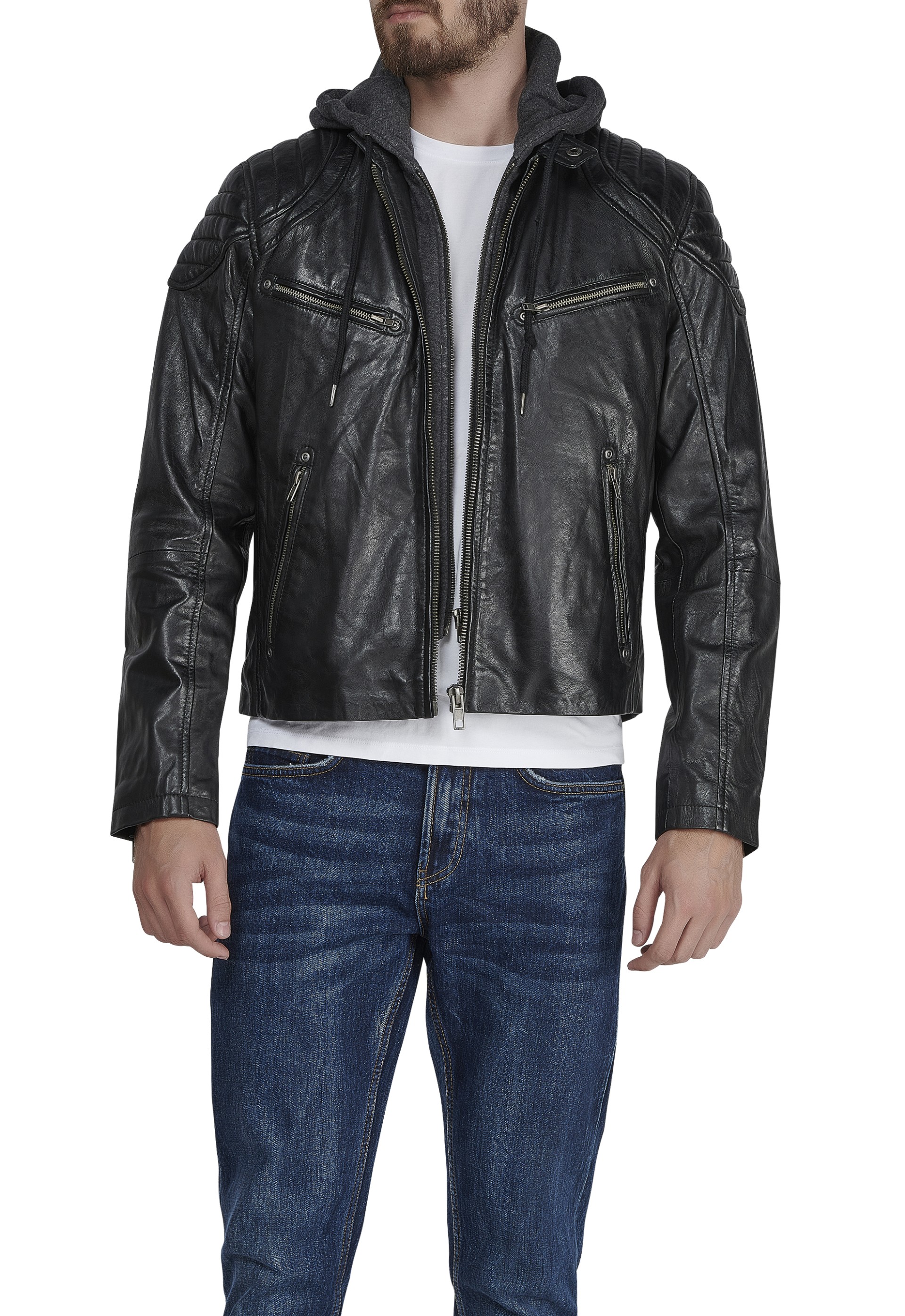 Blusão em pele Zyan