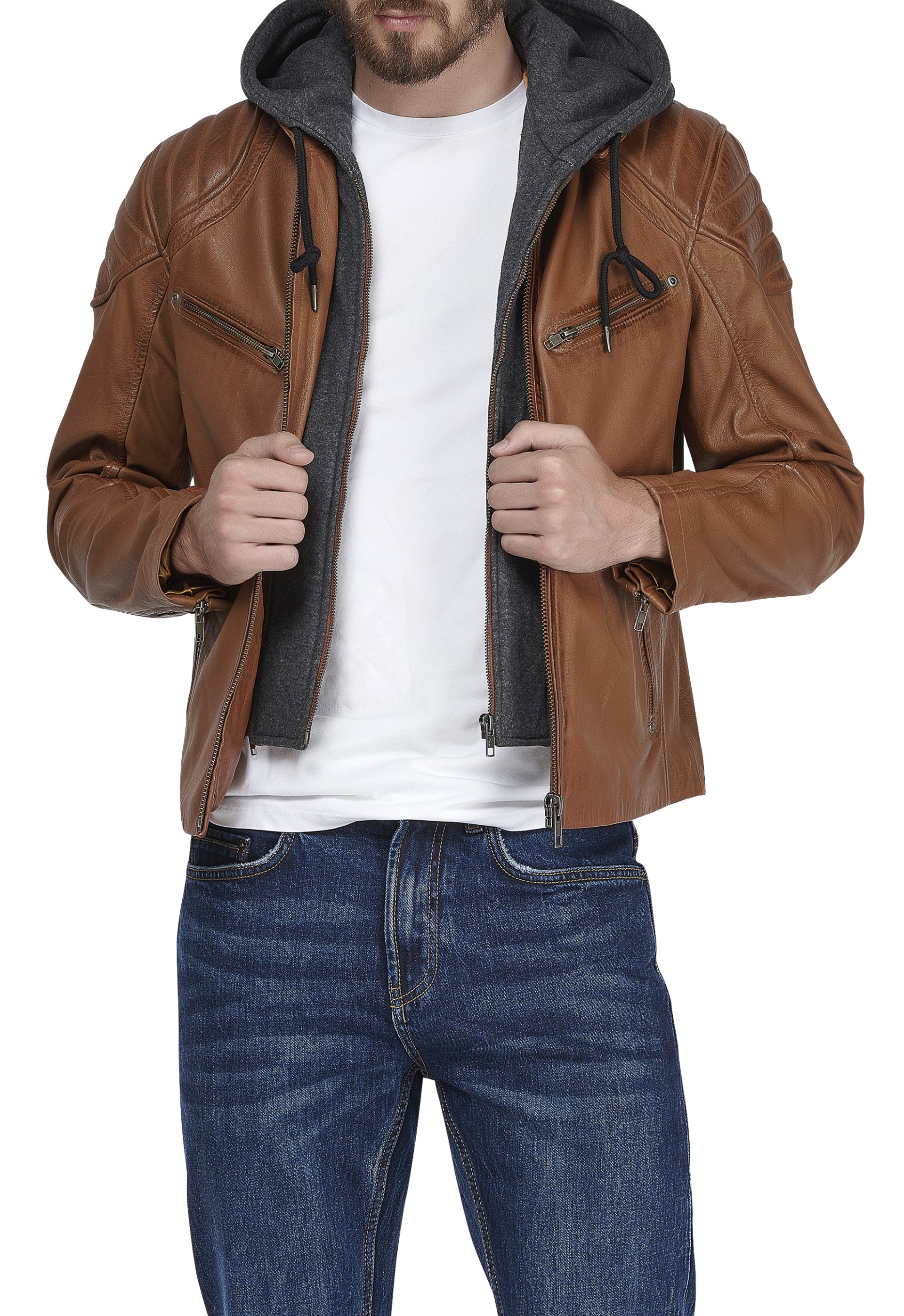 Blusão em pele Zyan