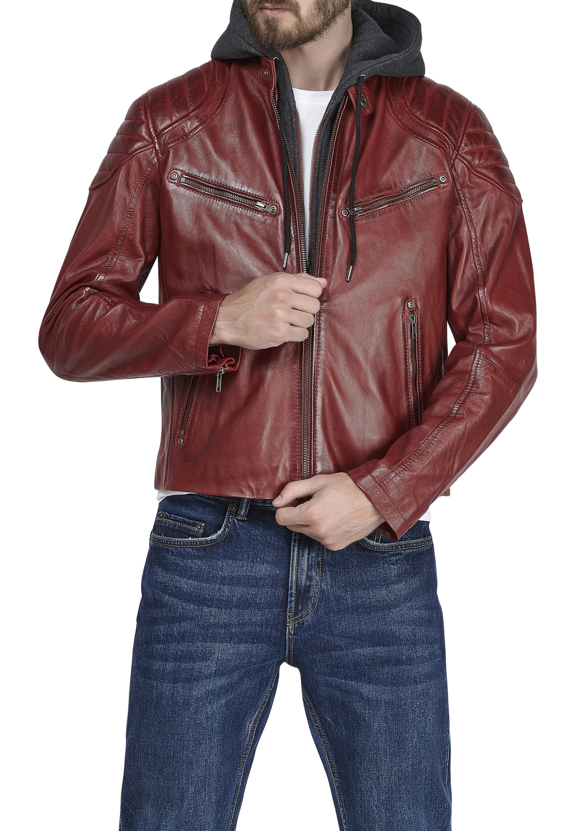 Blusão em pele Zyan